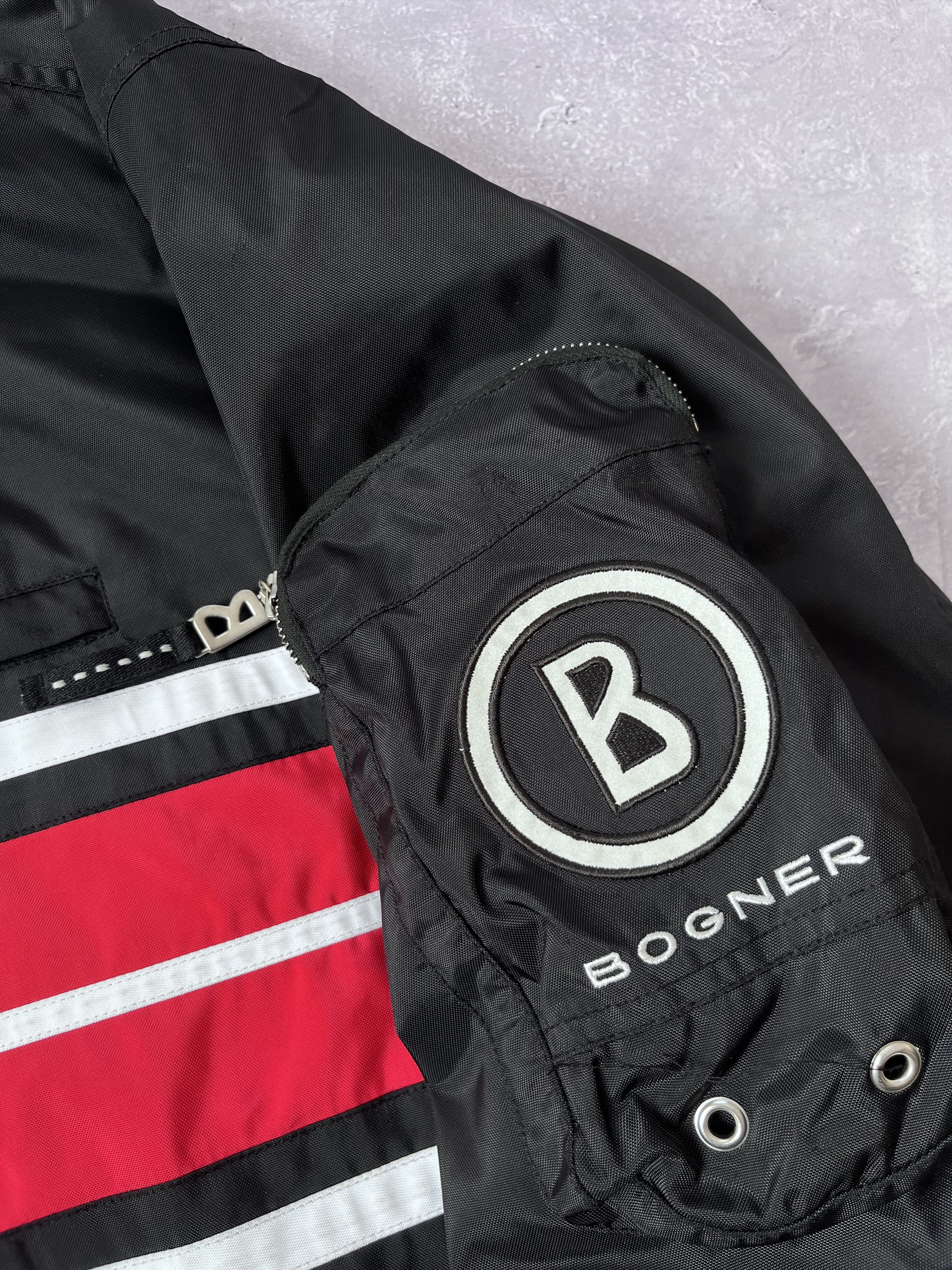 Bogner Vintage Bogner Hooded Ski Jacket Black Embroidered Pocket Size US M / EU 48-50 / 2 - 2 Thumbnail