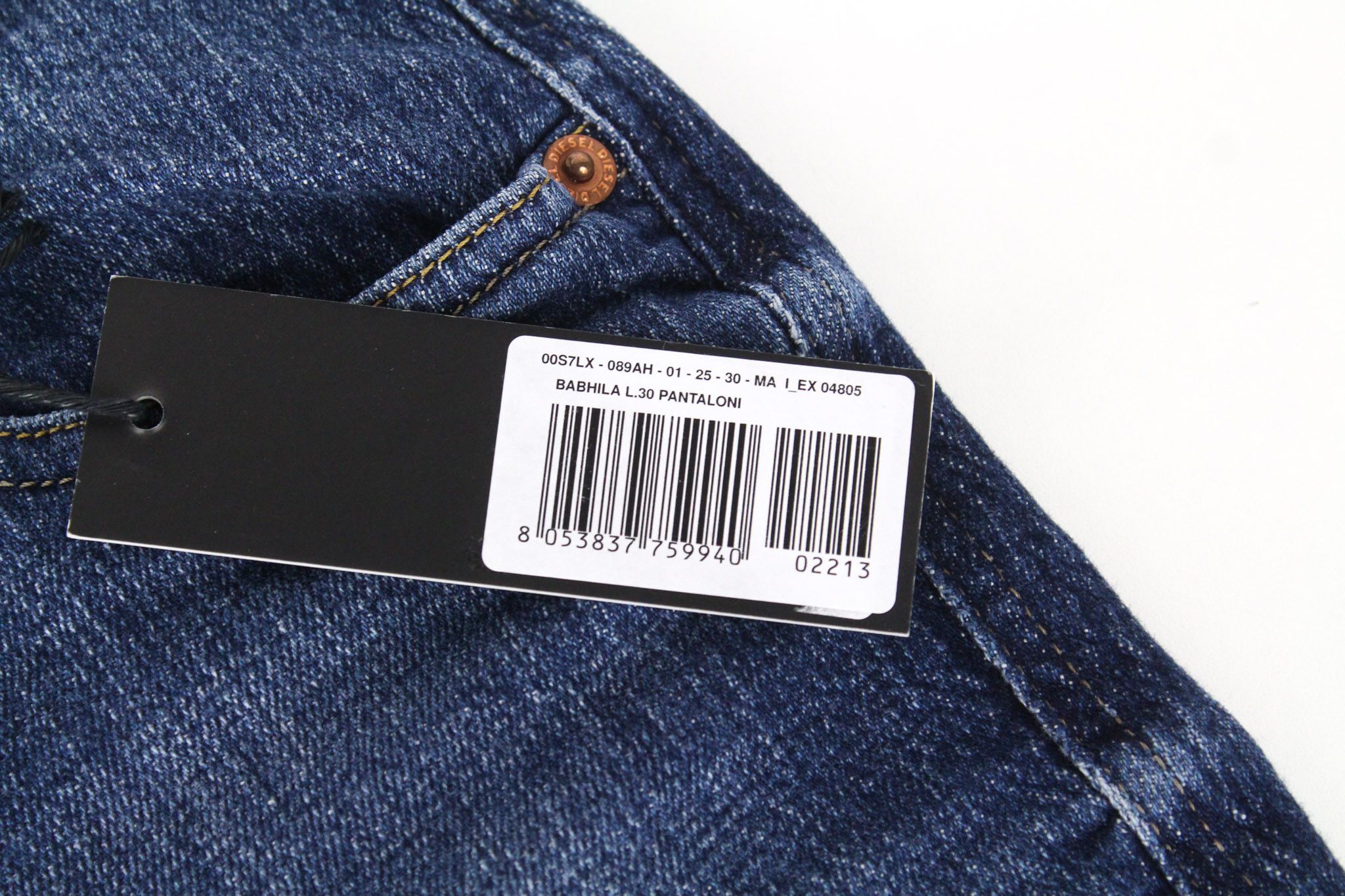 Diesel BABHILA 089AH W25/L30 Dark Blue Buttoned Jeans 72469 Size 25" / US 0 / IT 36 - 5 Thumbnail