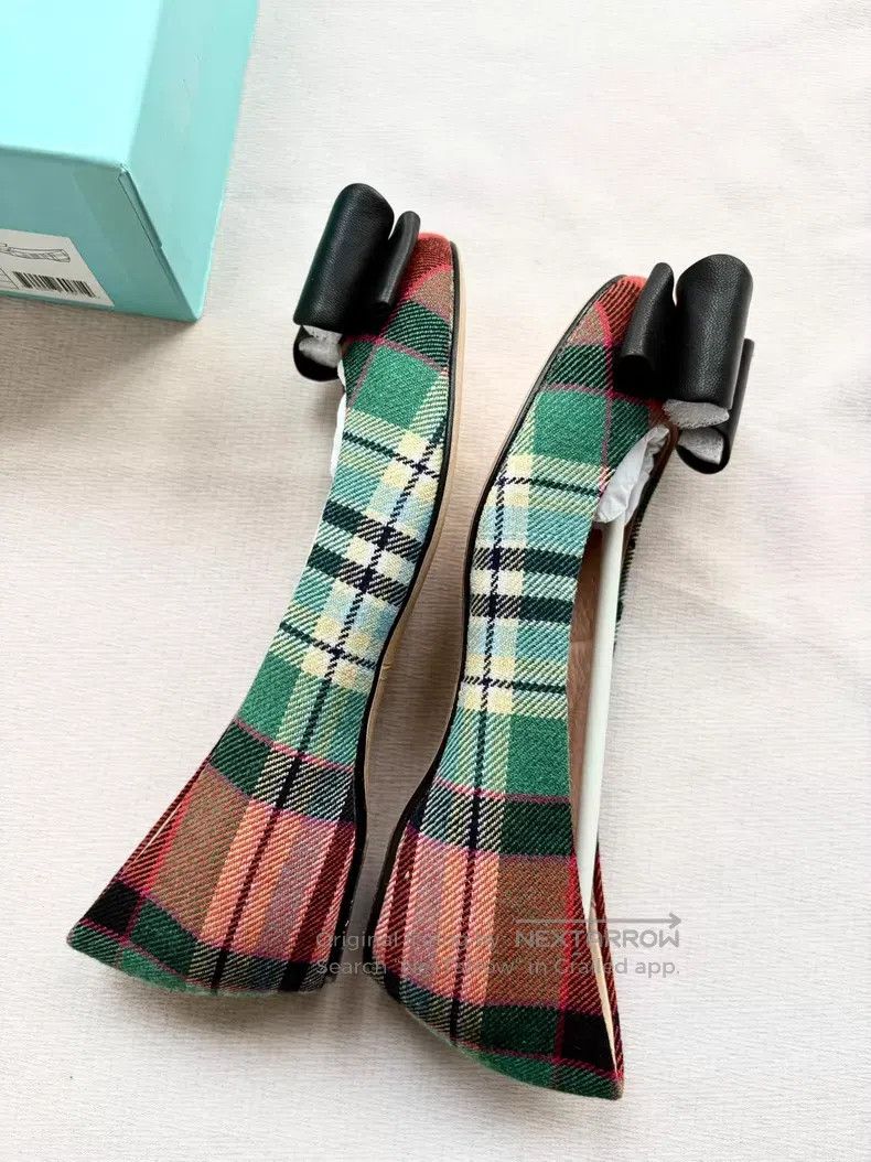 Vivienne Westwood Vivienne Westwood Plaid bow flat dress shoes Size US 5.5 / IT 35.5 - 6 Thumbnail