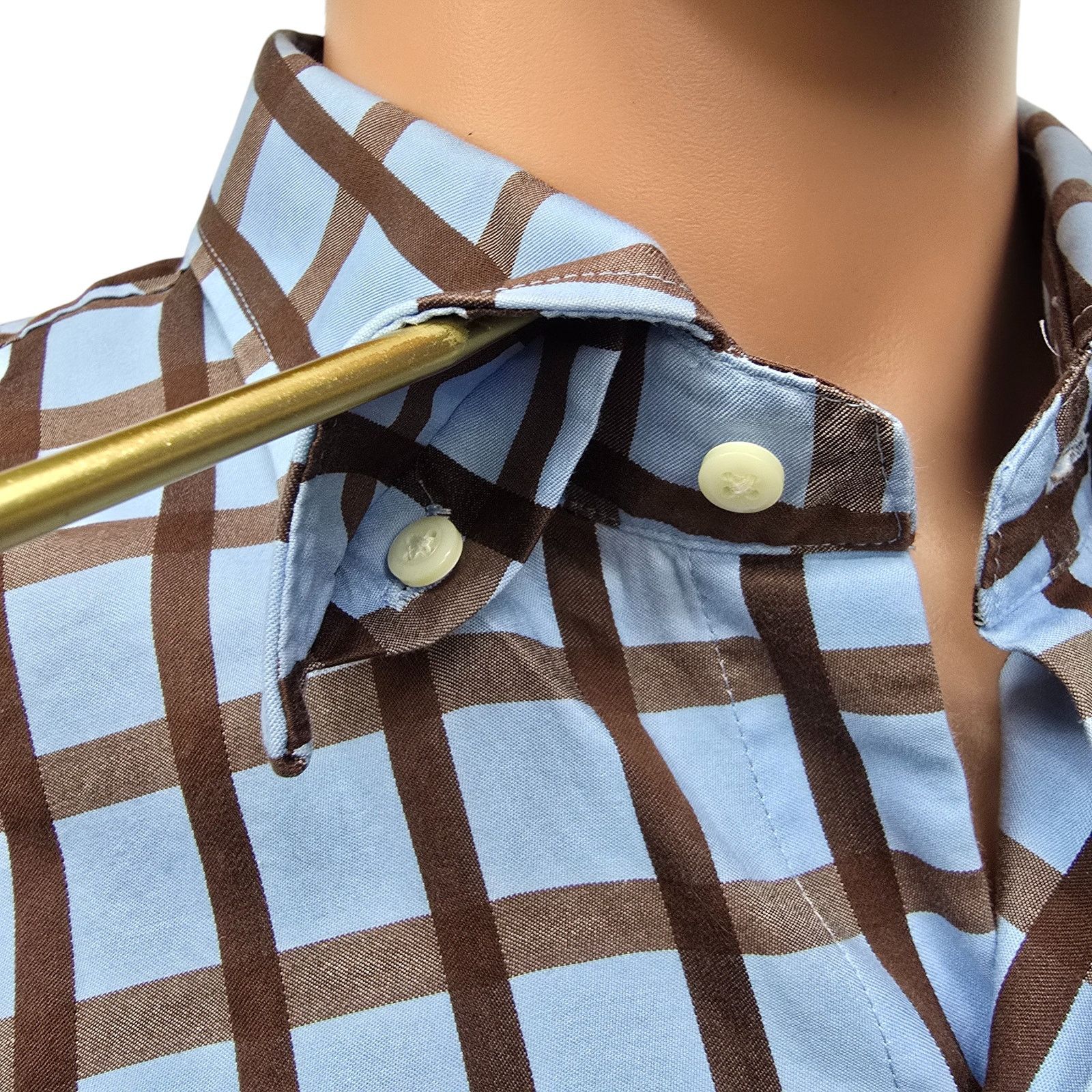 Peter Millar Peter Millar Shirt XL Hidden Button down Check Long Sleeve Size US XL / EU 56 / 4 - 4 Thumbnail