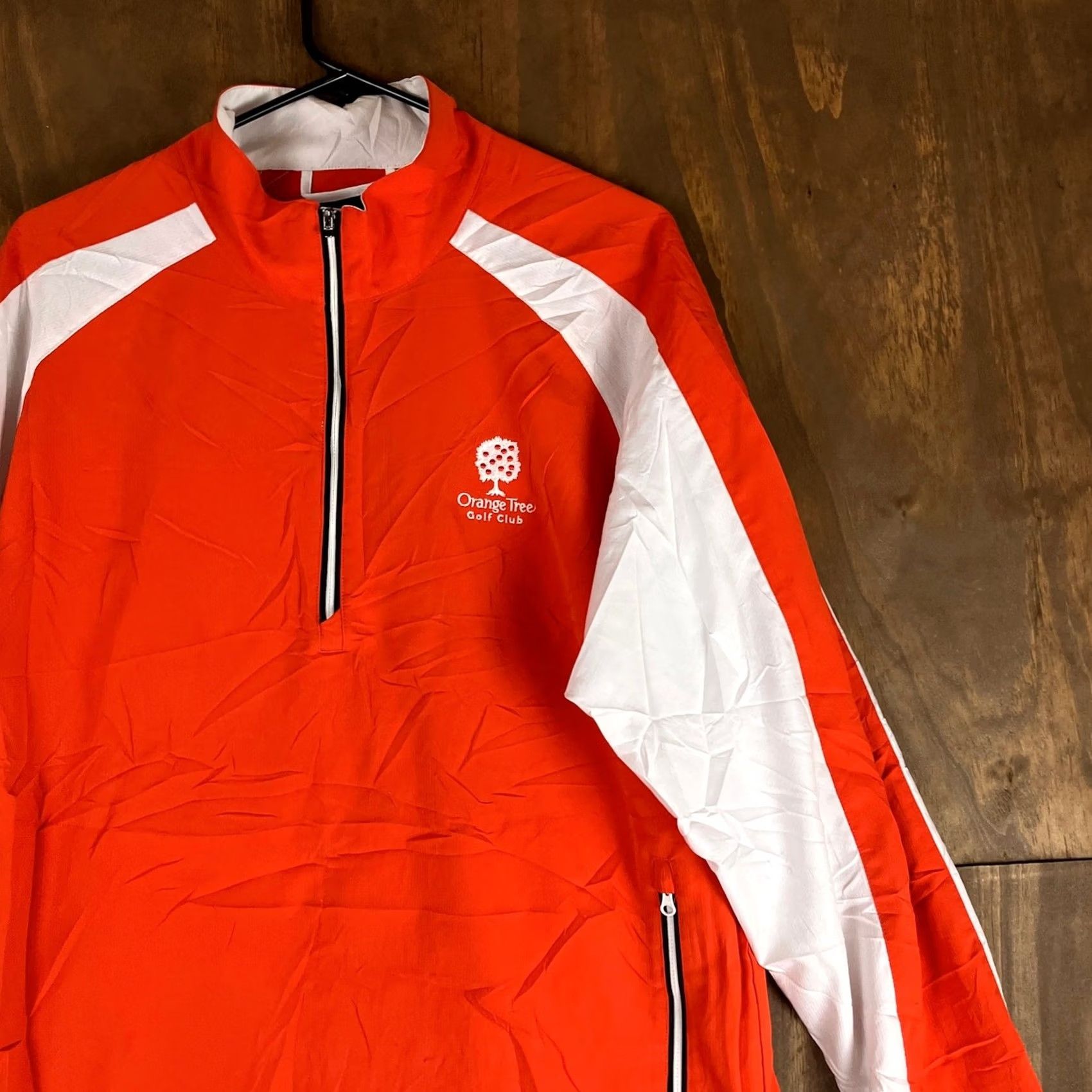 Footjoy Footjoy Men Jacket Orange 1/4 Zip Performance Athletic One Tree Golf Club Logo M Jacket Mens Orange 1/4 Zip Athletic Track Jacket Golf Logo Size US M / EU 48-50 / 2 - 5 Thumbnail