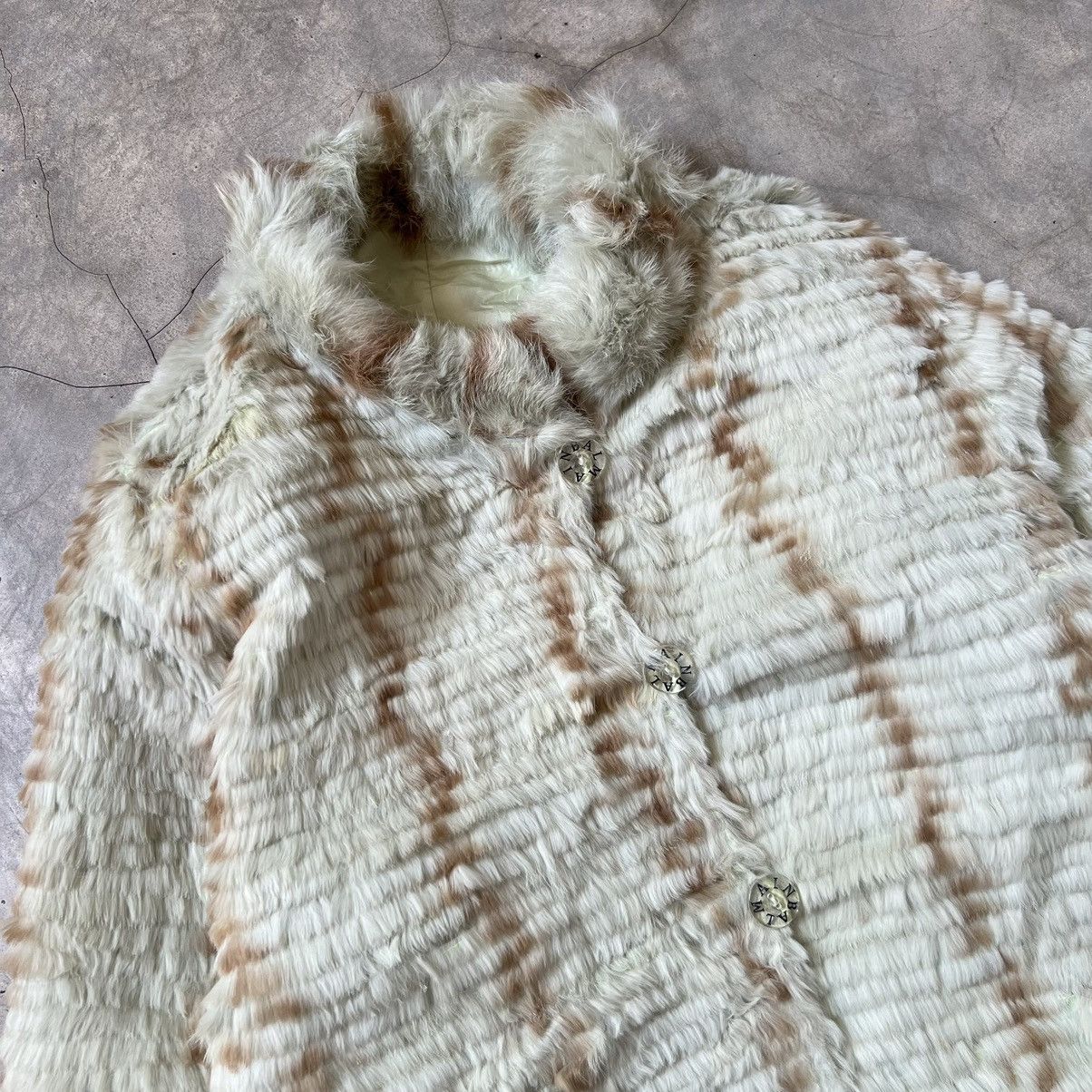 Balmain Vintage 80s Balmain Paris Silk/Fur Reversible jacket Size L / US 10 / IT 46 - 3 Thumbnail