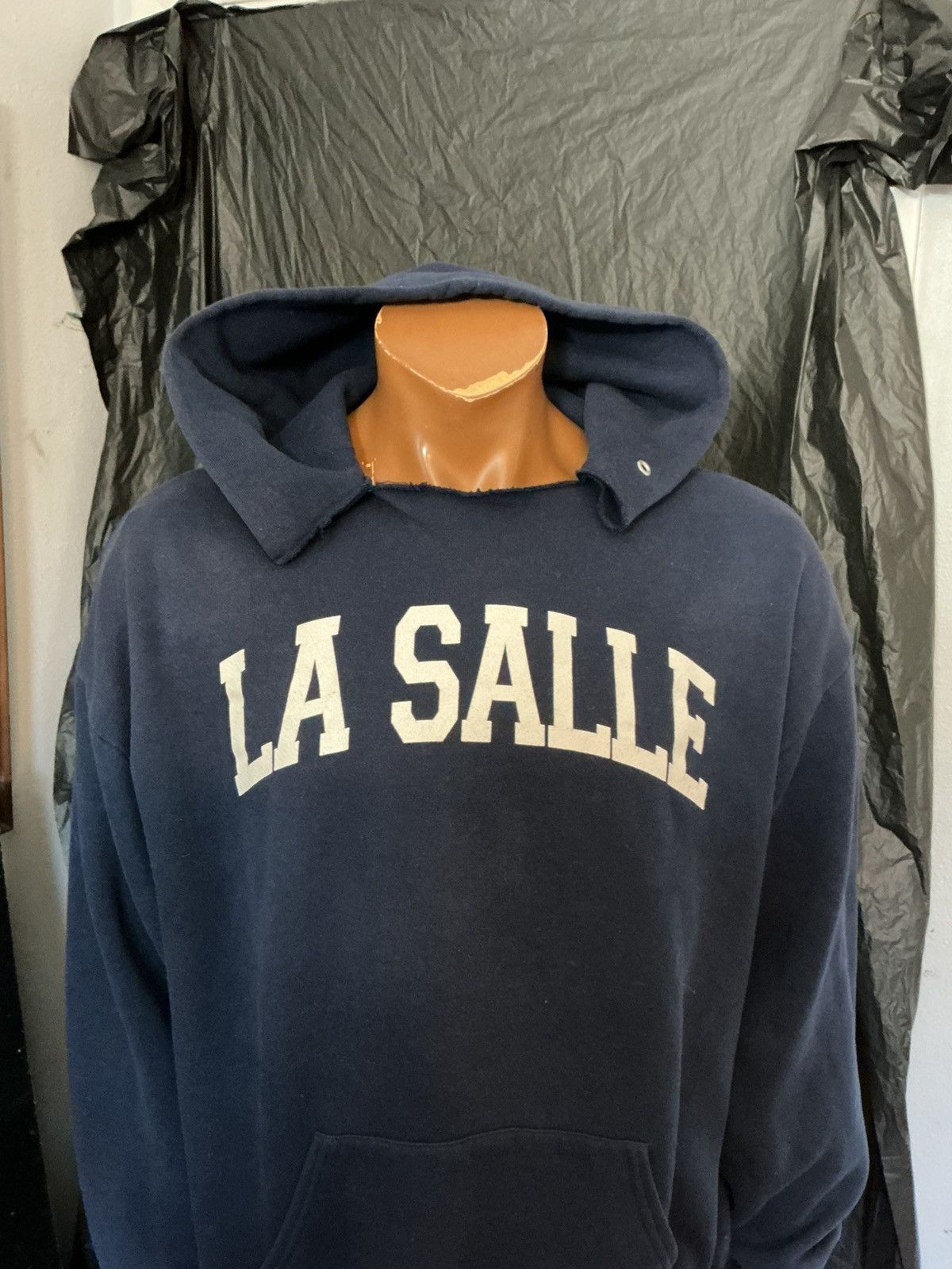 Jerzees Vintage Jerzees Super Sweats La Salle Navy Blue Hoodie Size US XL / EU 56 / 4 - 11 Thumbnail