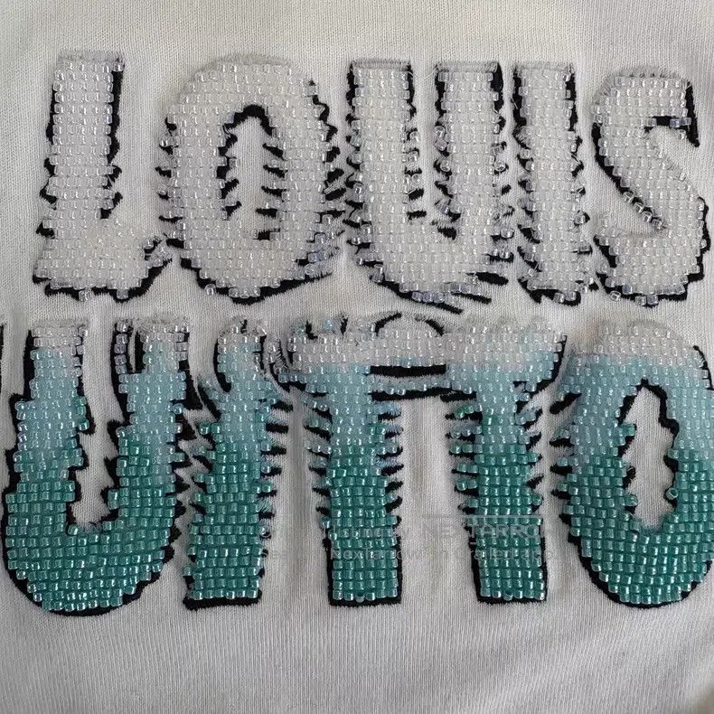 Louis Vuitton Louis Vuitton Gradient Beaded Letter Logo Short Sleeve Size US XL / EU 56 / 4 - 6 Thumbnail