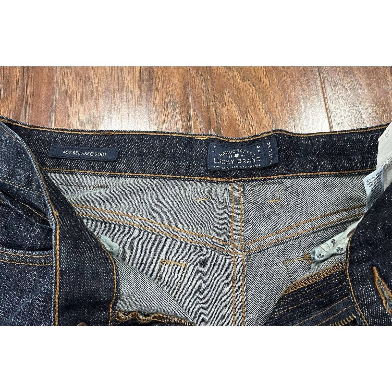 Lucky Brand Men Lucky Brand 455 Relaxed Boot Cut Size 32/34 Dark Wash Size US 32 / EU 48 - 7 Thumbnail
