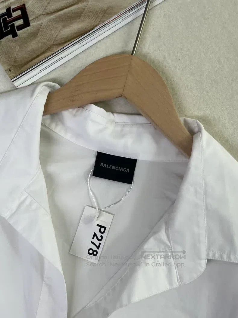 Balenciaga Balenciaga Small Logo Long Sleeve Solid Shirt, Size 34 Size XXS / US 00 / IT 34 - 3 Thumbnail