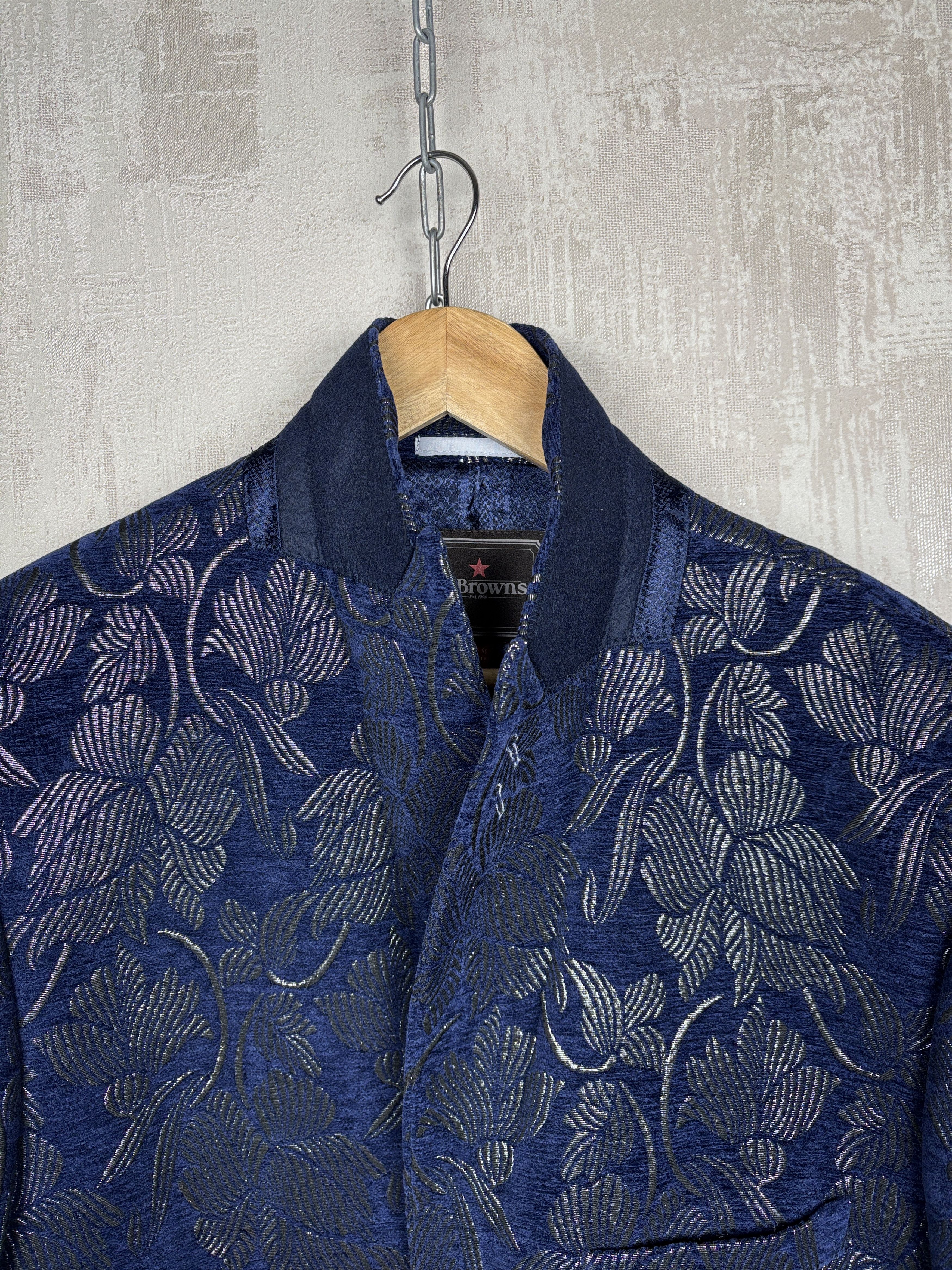 Joe Browns Joe Browns Silver Jacquard Blazer Size UK/US 46, EU 56 Size 46R - 5 Thumbnail