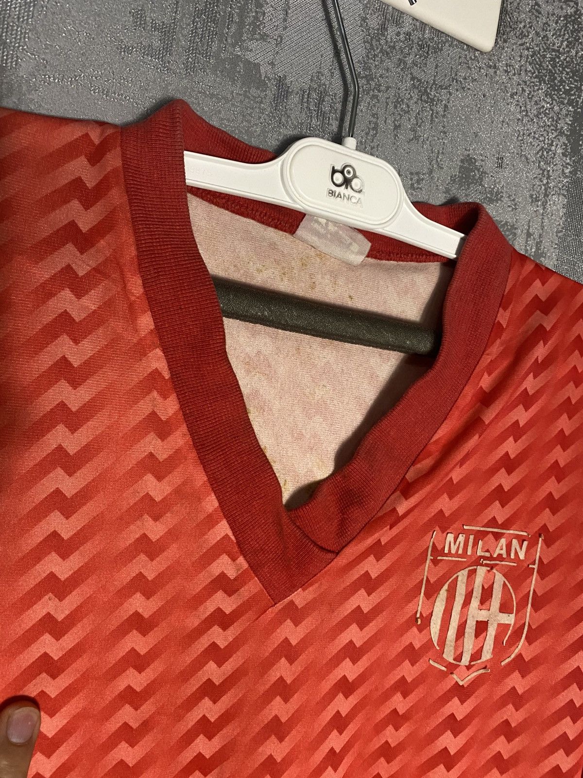 Vintage Vintage Milan Soccer Football Jersey 80s-90s Kit Size US L / EU 52-54 / 3 - 6 Thumbnail
