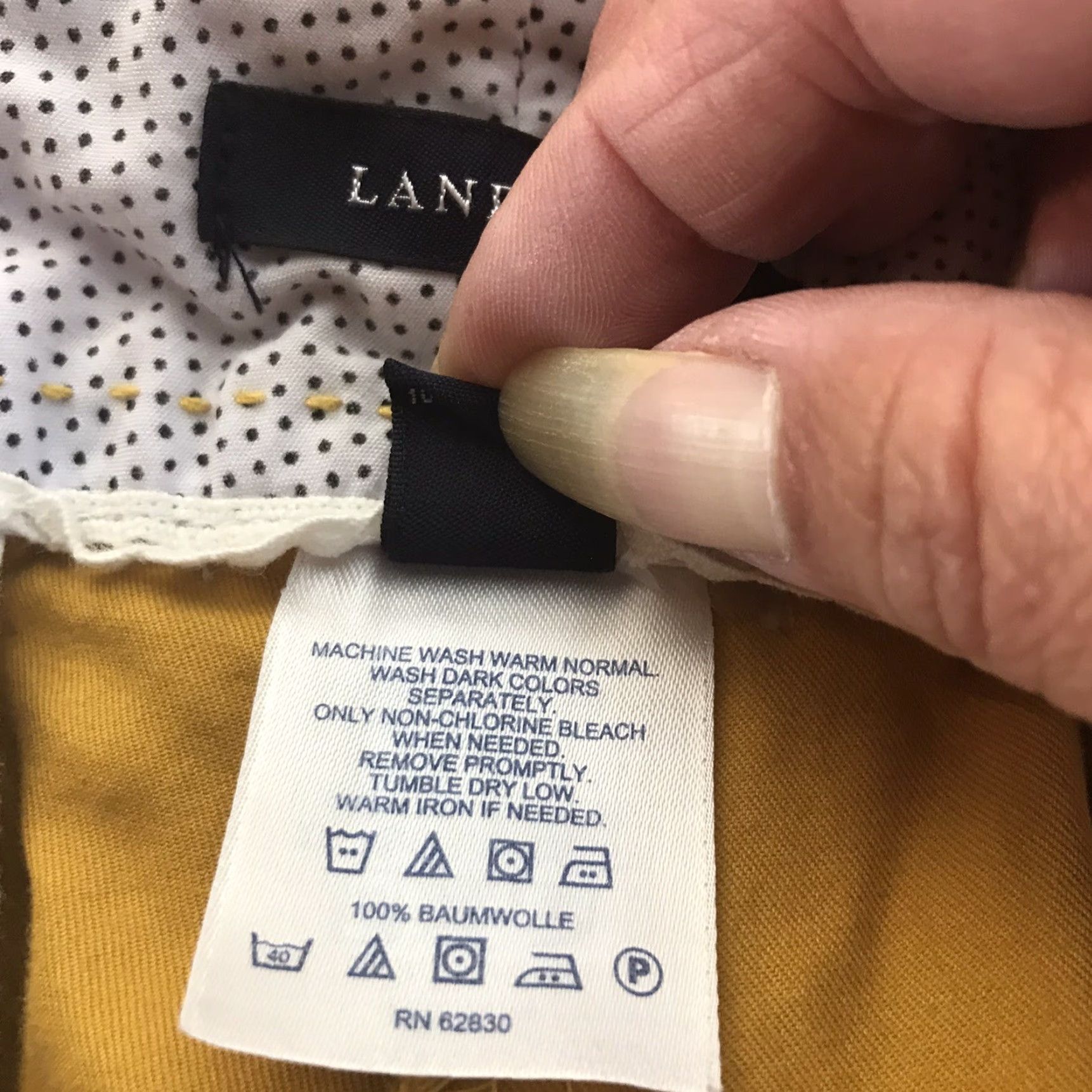 Lands' End Lands' End Yellow Capri Pants Womens 12P Petites Casual Lightweight Pockets Size ONE SIZE - 4 Thumbnail