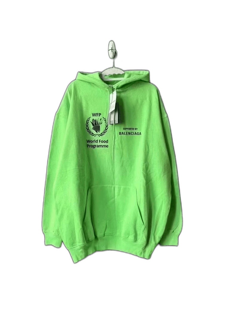 Balenciaga Balenciaga Fluorescent Green Charity Hoodie-2506 Size US S / EU 44-46 / 1 - 1 Thumbnail
