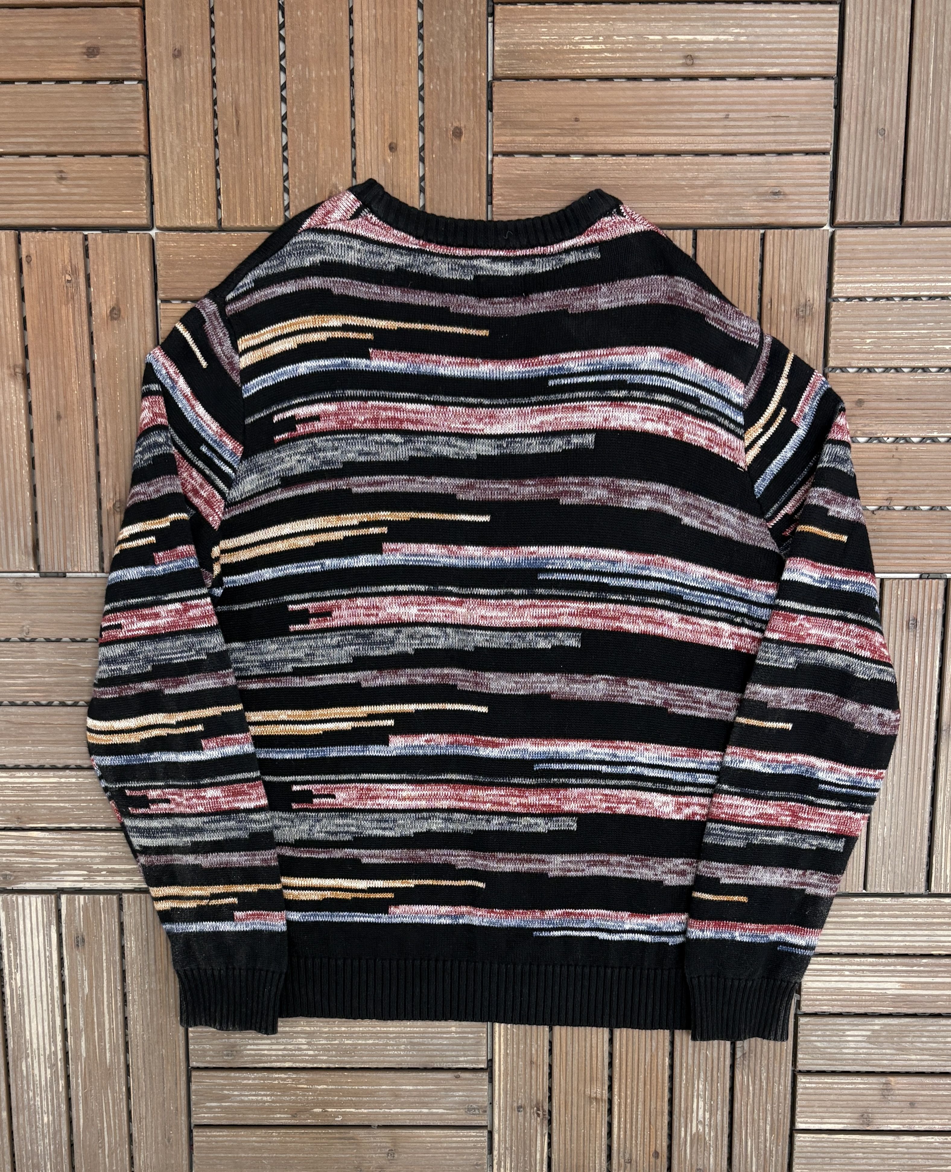 Sears Jermyn & Bond Abstract Vintage Black Knit Sweater Size US XL / EU 56 / 4 - 4 Thumbnail