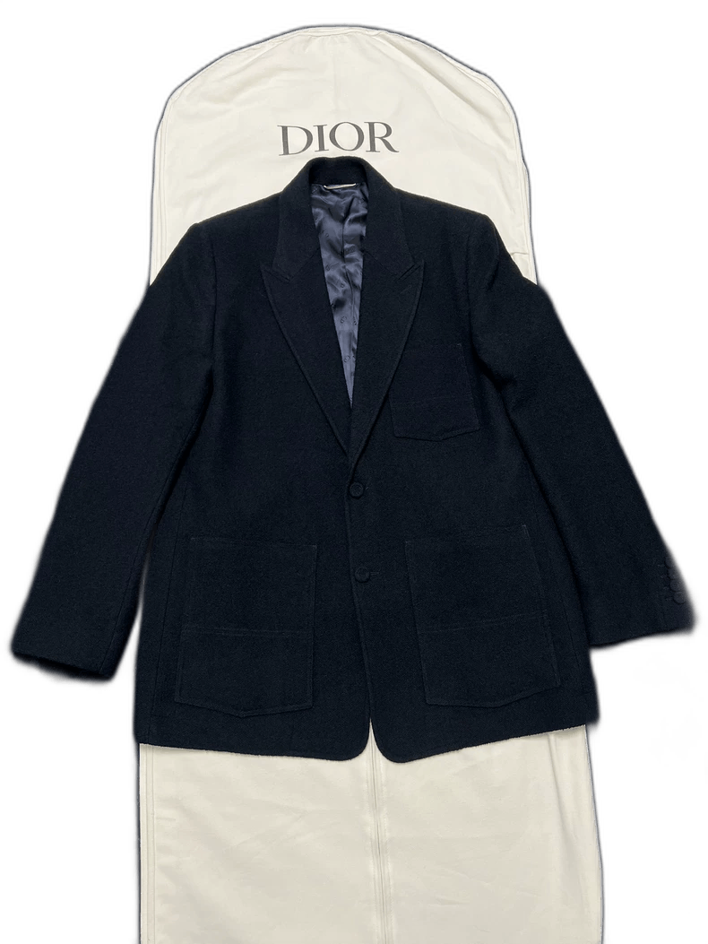 Dior Dior New Autumn Winter Navy Blue Coat Size US L / EU 52-54 / 3 - 1 Thumbnail