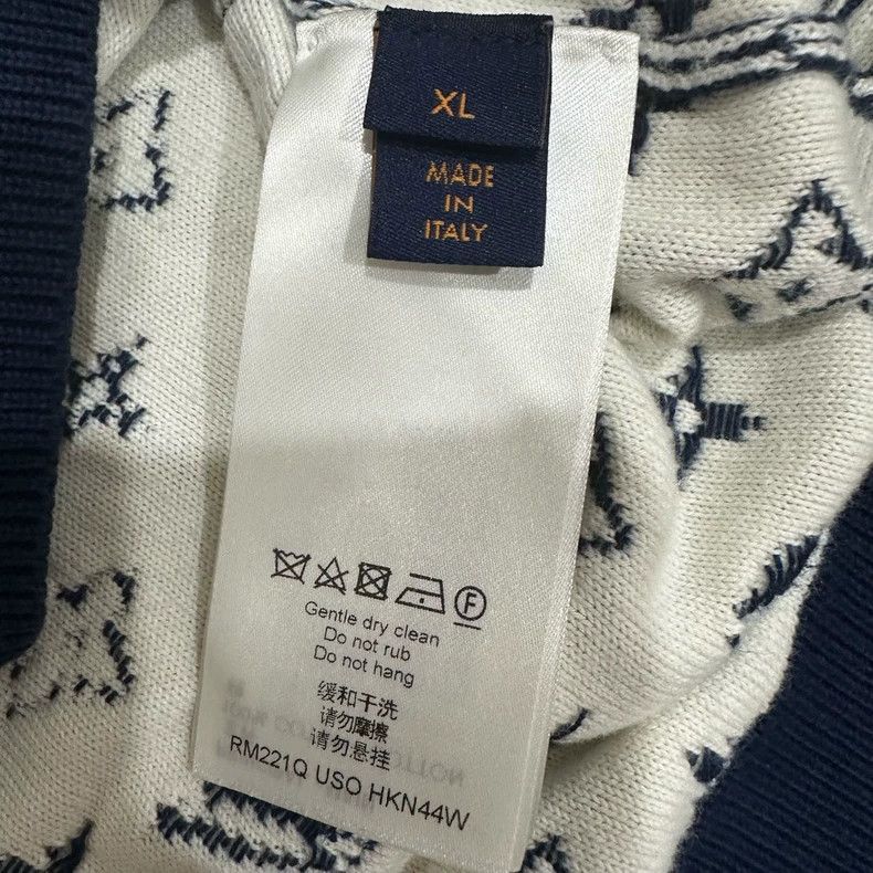 Louis Vuitton Louis Vuitton Dark Blue Gradient Full Print LOGO Knitted sw Size US XL / EU 56 / 4 - 4 Thumbnail