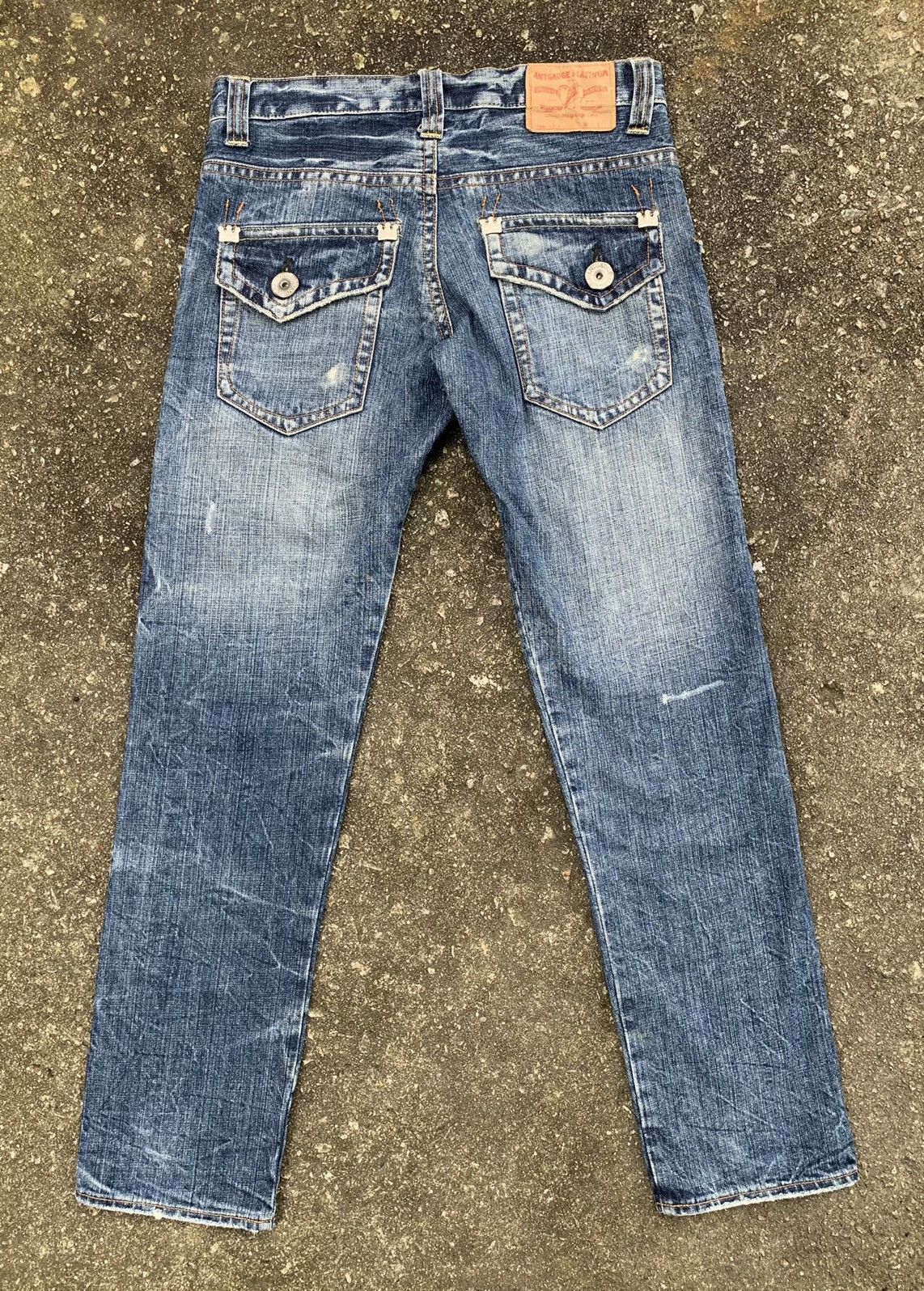 If Six Was Nine × Japanese Brand Distressed Antgauge Platinum Embroidered Pocket Denim Pants Size US 30 / EU 46 - 6 Thumbnail