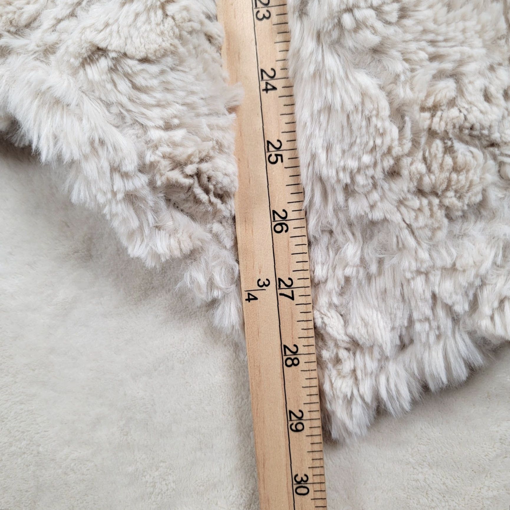 Vintage Dylan Faux Fur Wrap Coat Women's Medium Ivory Short Coat Long Sleeve Casual Steampunk Size M / US 6-8 / IT 42-44 - 4 Thumbnail