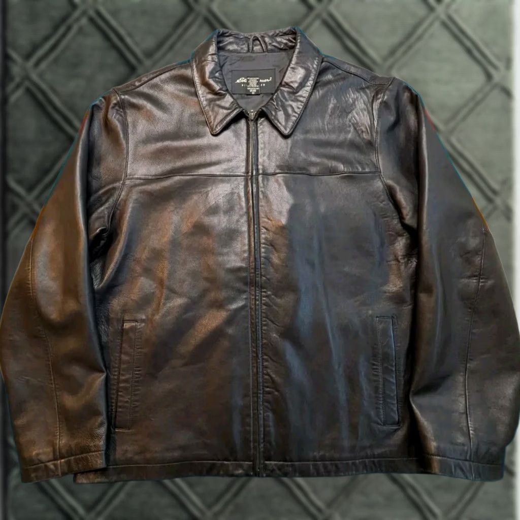 Eddie Bauer VINTAGE Eddie Bauer Leather Jacket Motorcycle Biker XL Tall Mens Size US XL / EU 56 / 4 - 1 Thumbnail