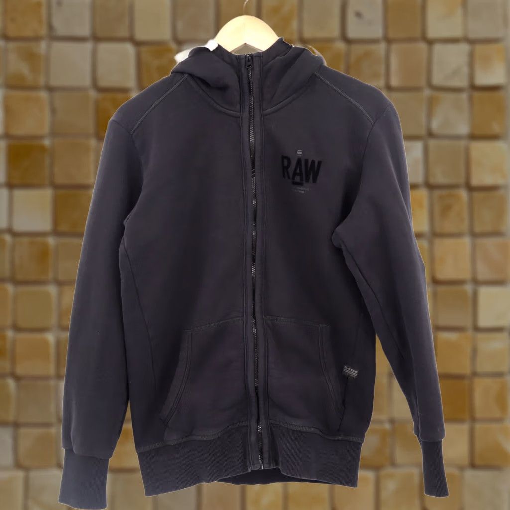 G-Star G-Star Hoodie Unisex Adults Black Full Zip Long Sleeve Size S Regular Size S / US 4 / IT 40 - 1 Thumbnail