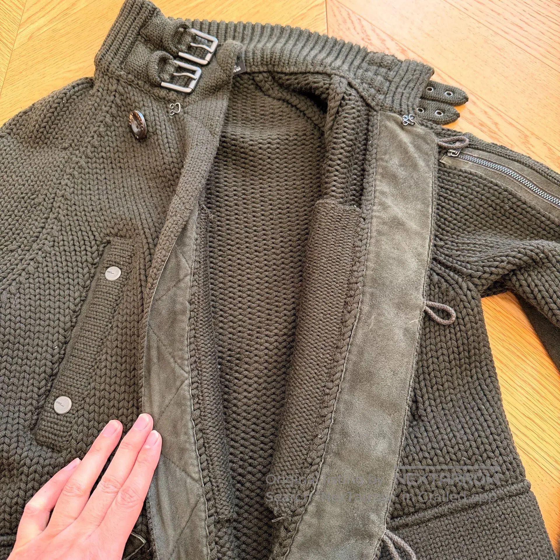RLX Ralph Lauren Heavy Merino Wool and Leather Jacket. Size US M / EU 48-50 / 2 - 5 Thumbnail