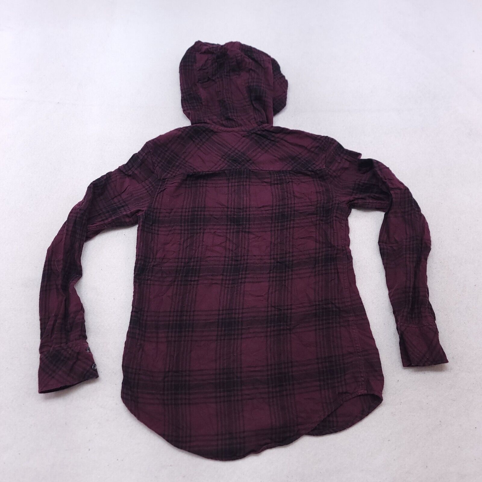 TNA TNA Button Up Hoodie Womens Size Extra Small XS Maroon Black Size XS / US 0-2 / IT 36-38 - 7 Thumbnail