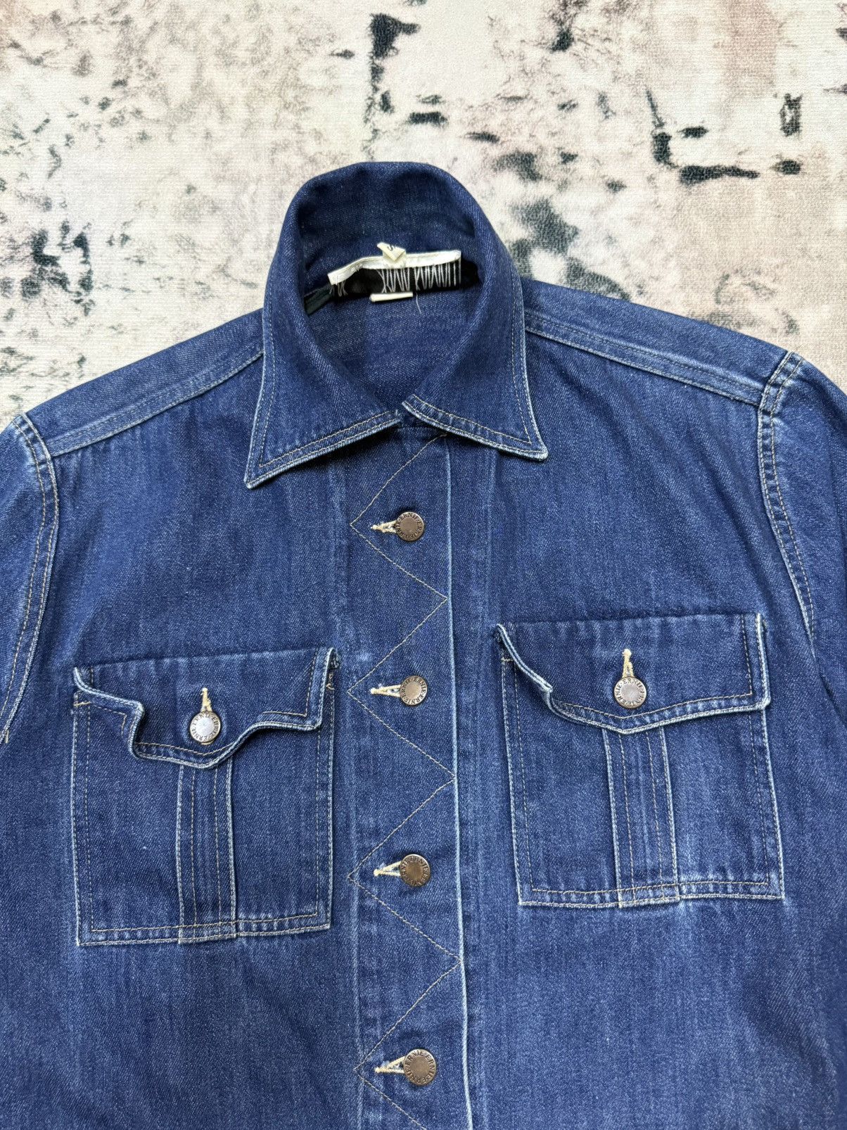 Japanese Brand × Norma Kamali × Vintage Norma Kamali Denim Bomber Jacket Size S / US 4 / IT 40 - 6 Thumbnail
