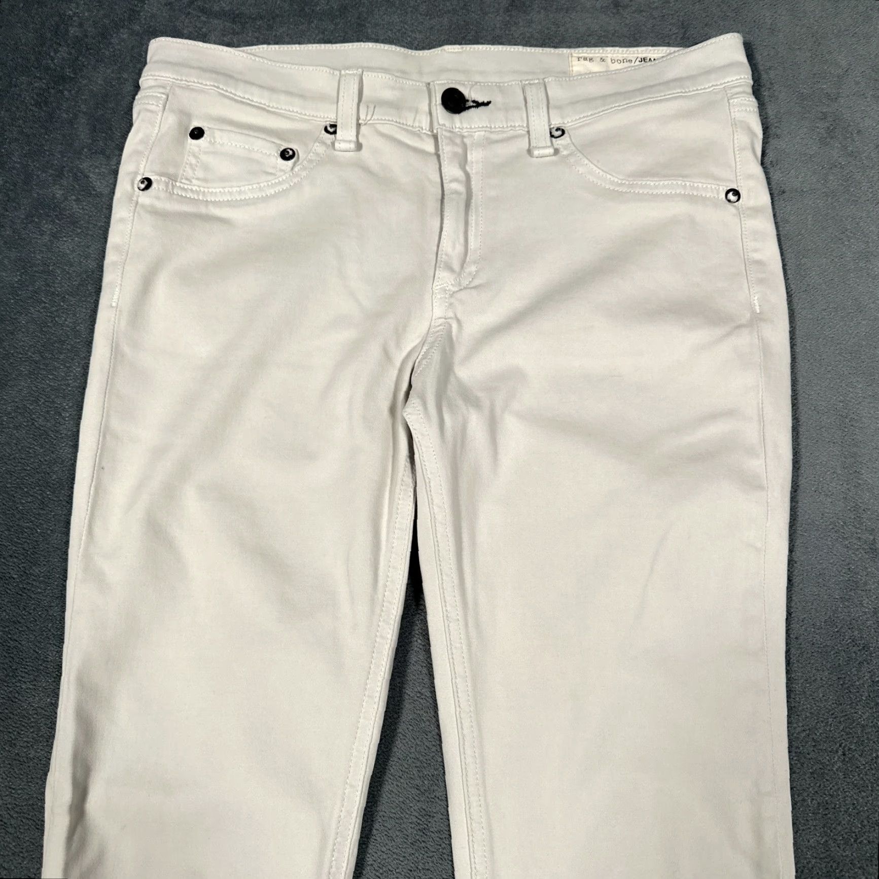 Rag & Bone VINTAGE Rag & Bone Women's Pants Skinny Jegging 29 White Cotton Blend City 2010s Size 29" - 2 Thumbnail