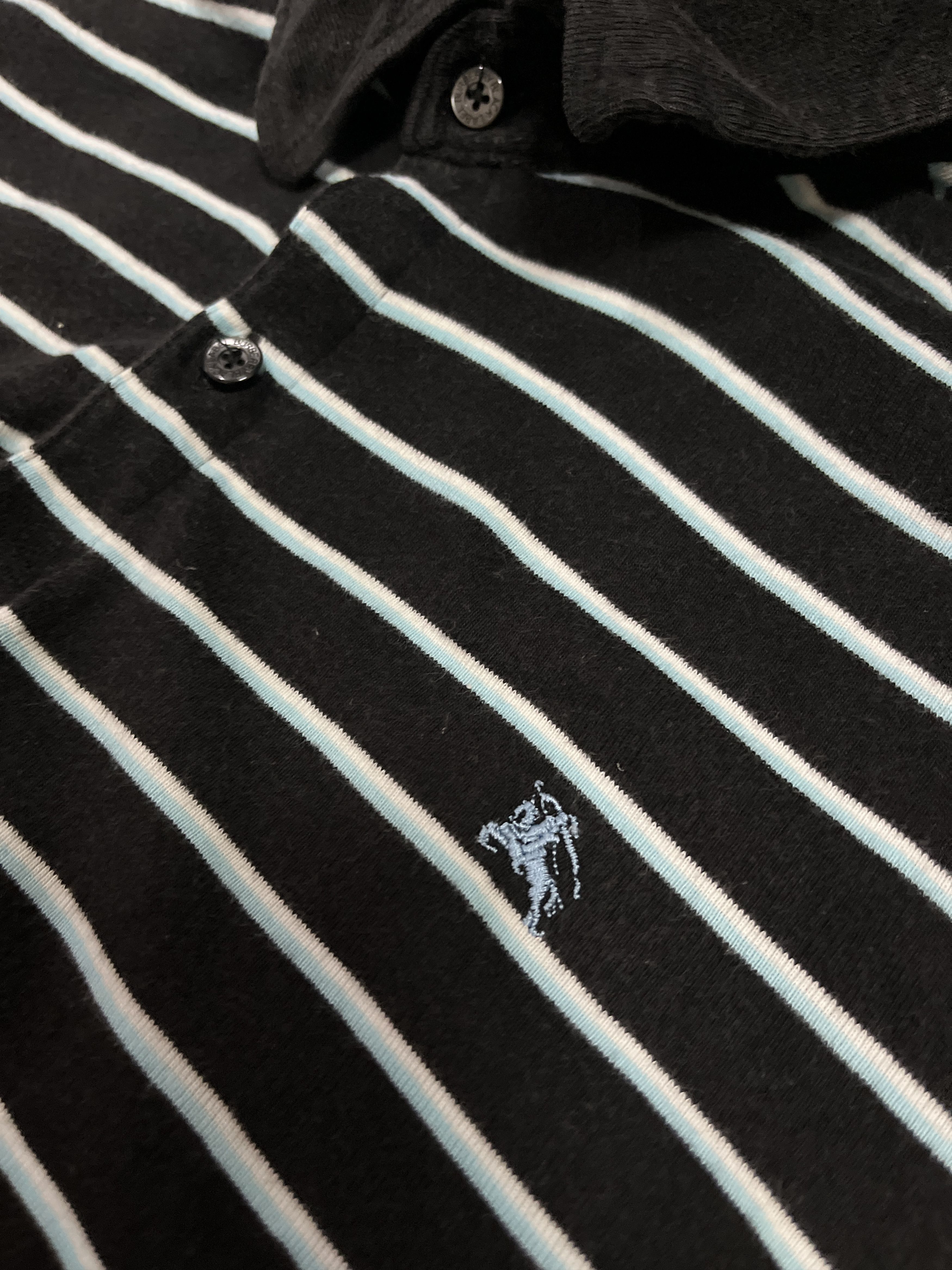 Burberry Burberry Black Label Stripes Collared Tshirt Made in Japan Size M / US 6-8 / IT 42-44 - 6 Thumbnail
