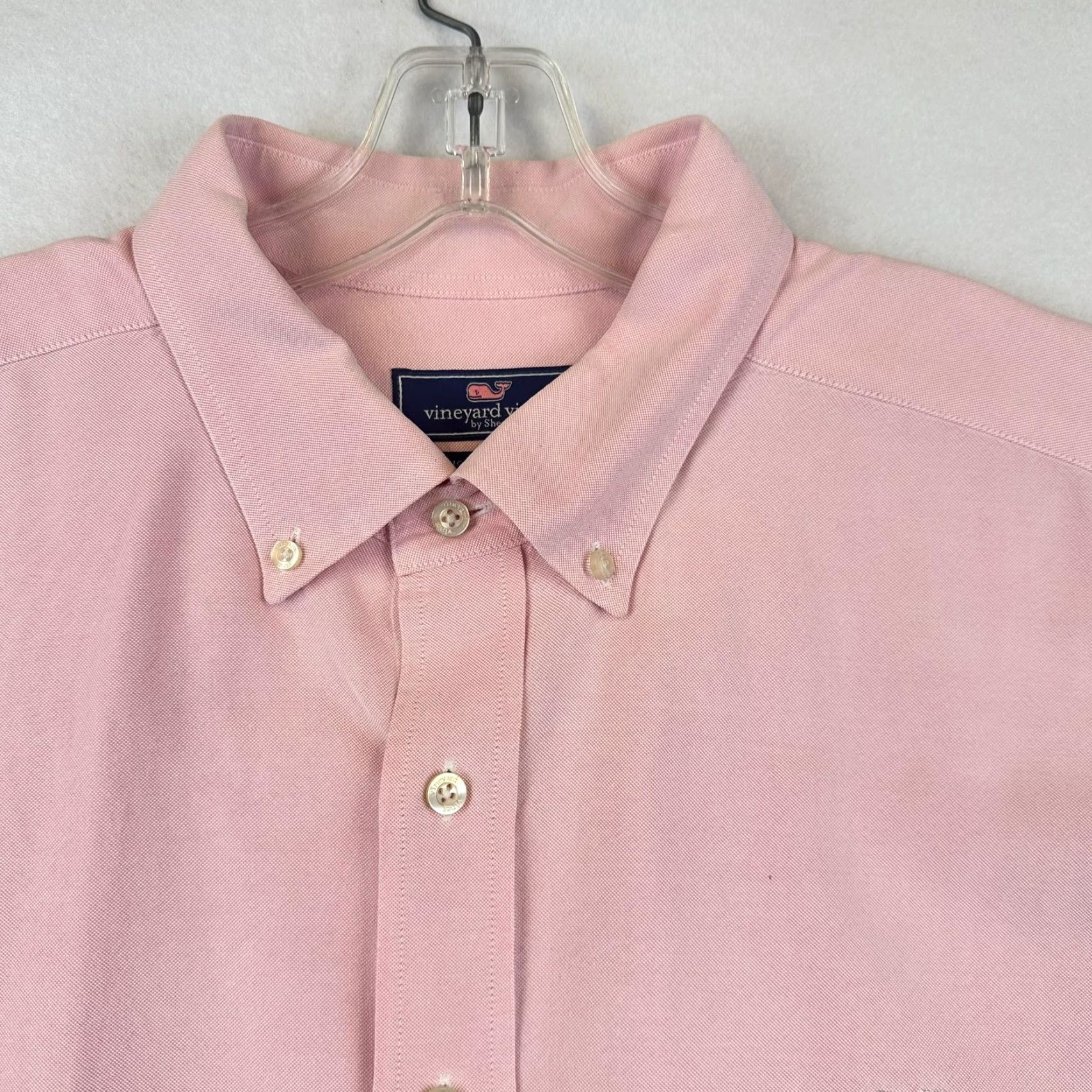Vineyard Vines Vineyard Vines Shirt Mens 2XL Classic Fit Whale Button Down Long Sleeve Pink Cotton Solid Embroidered Button-Up Neckline Collared Mens Size US XXL / EU 58 / 5 - 4 Thumbnail