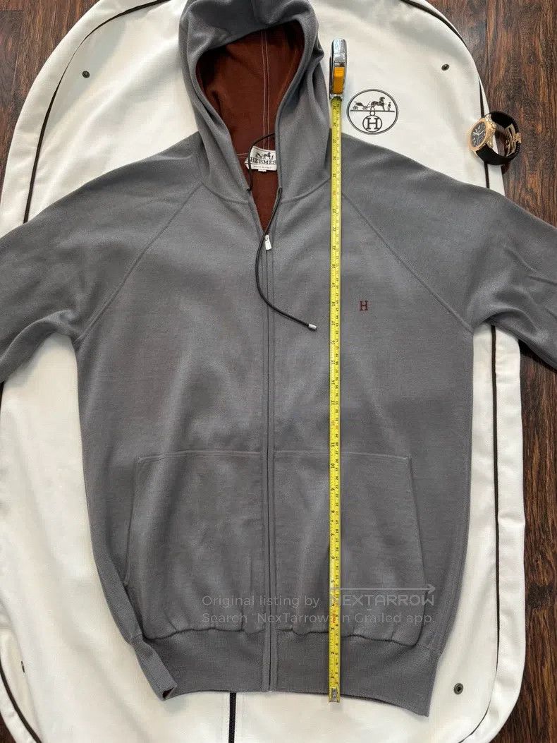 Hermes Hermes Cashmere Hoodie, 80% Cashmere, 20% Silk Size US S / EU 44-46 / 1 - 8 Thumbnail