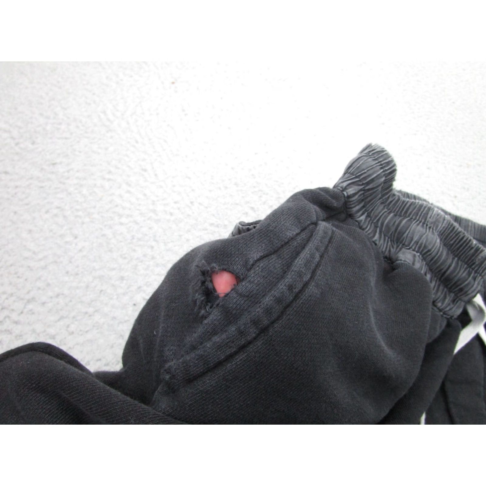 Vintage Black Icon Shorts Mens Large Black Limusa Team Distressed Goth Grunge Sweat Shorts Size US 33 - 4 Thumbnail