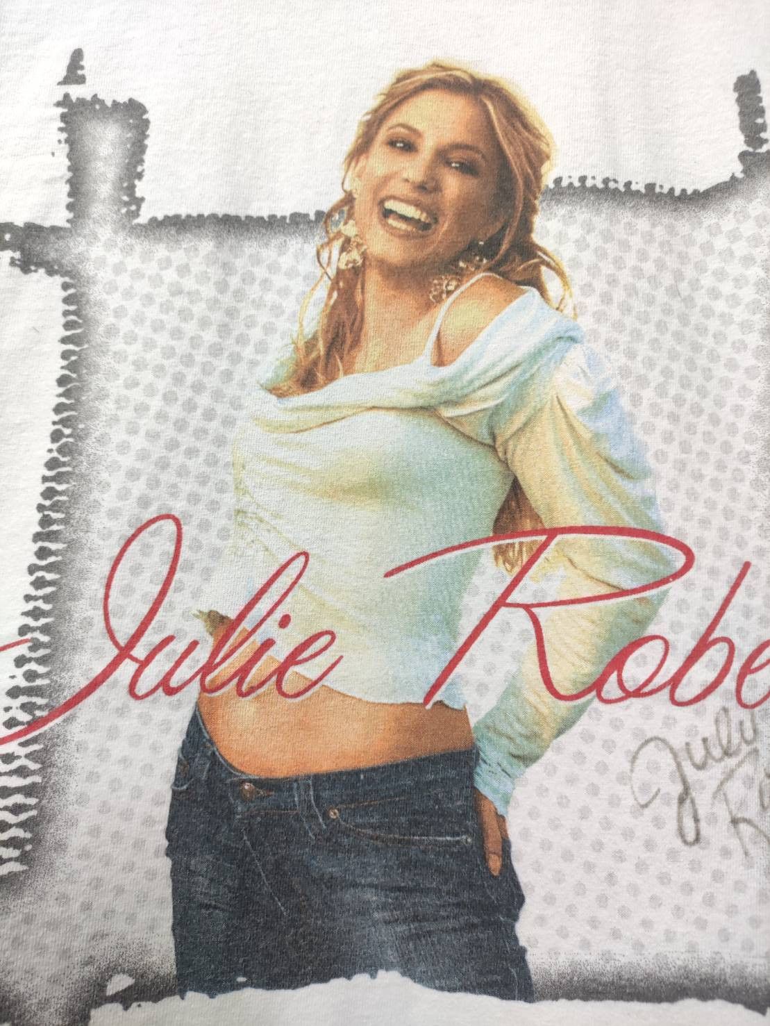 Band Tees 1of1 Signed Vtg 00's Julie Roberts Country Music Singer Size US M / EU 48-50 / 2 - 4 Thumbnail