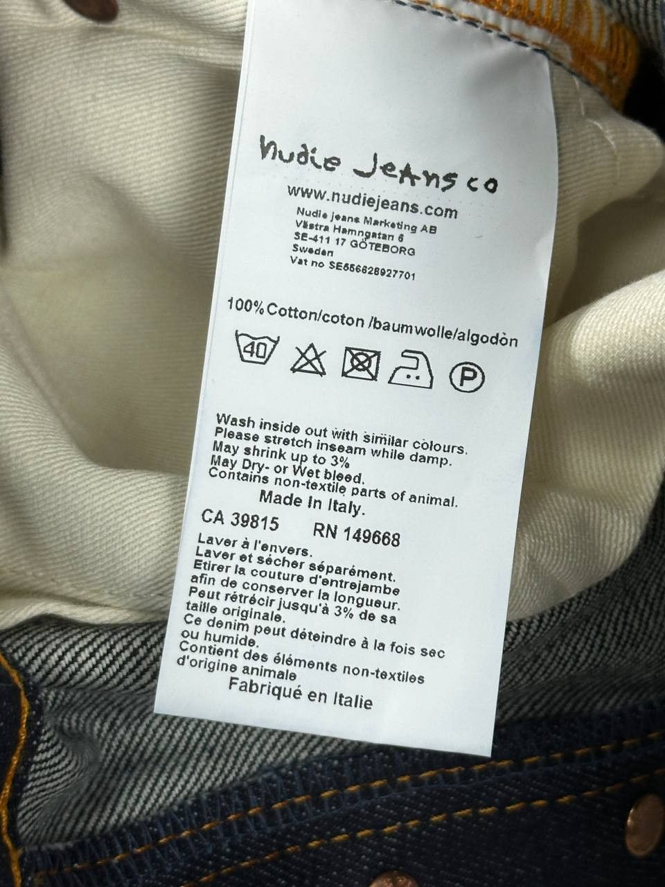 Nudie Jeans Nudie Jeans Dude Dan Dry Denim Jeans Made In Italy Size US 30 / EU 46 - 12 Thumbnail