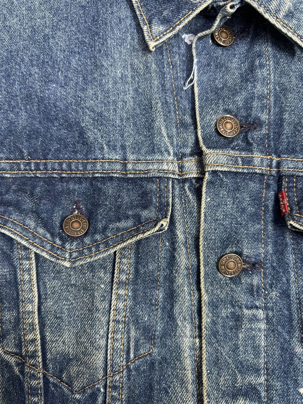 Levi's Vintage Clothing Vintage Levis Denim Trucker Jacket – Made In USA 70s Style Size US S / EU 44-46 / 1 - 4 Thumbnail