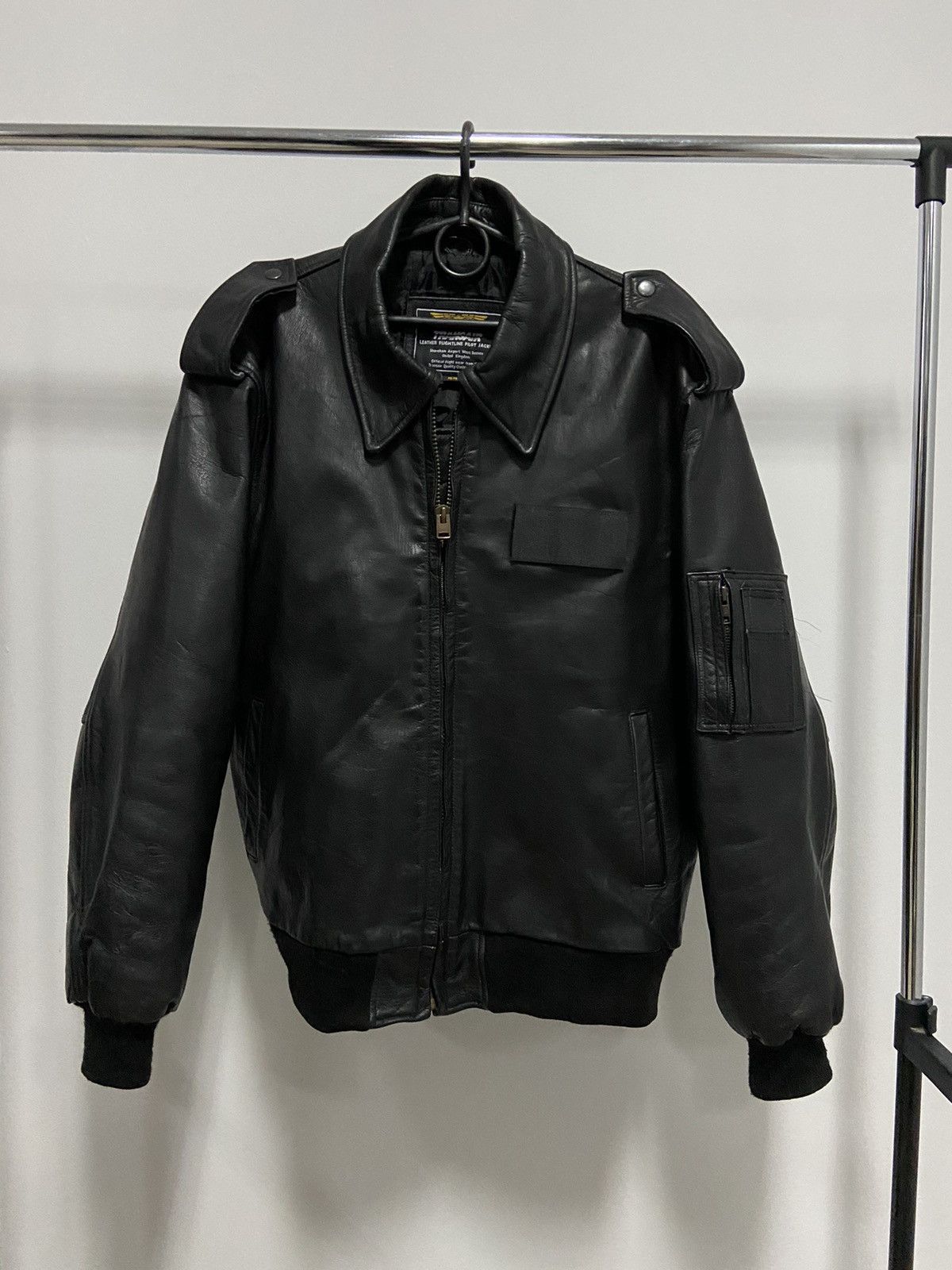 Transair Vintage Leather Jacket Air Force flight pilot