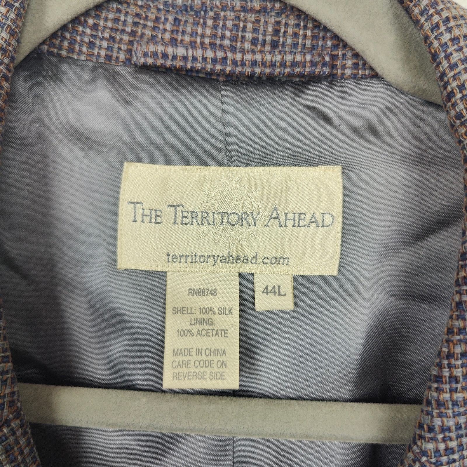 The Territory Ahead Vintage Y2K The Territory Ahead Silk Blazer Mens 44L Size 44L - 6 Thumbnail