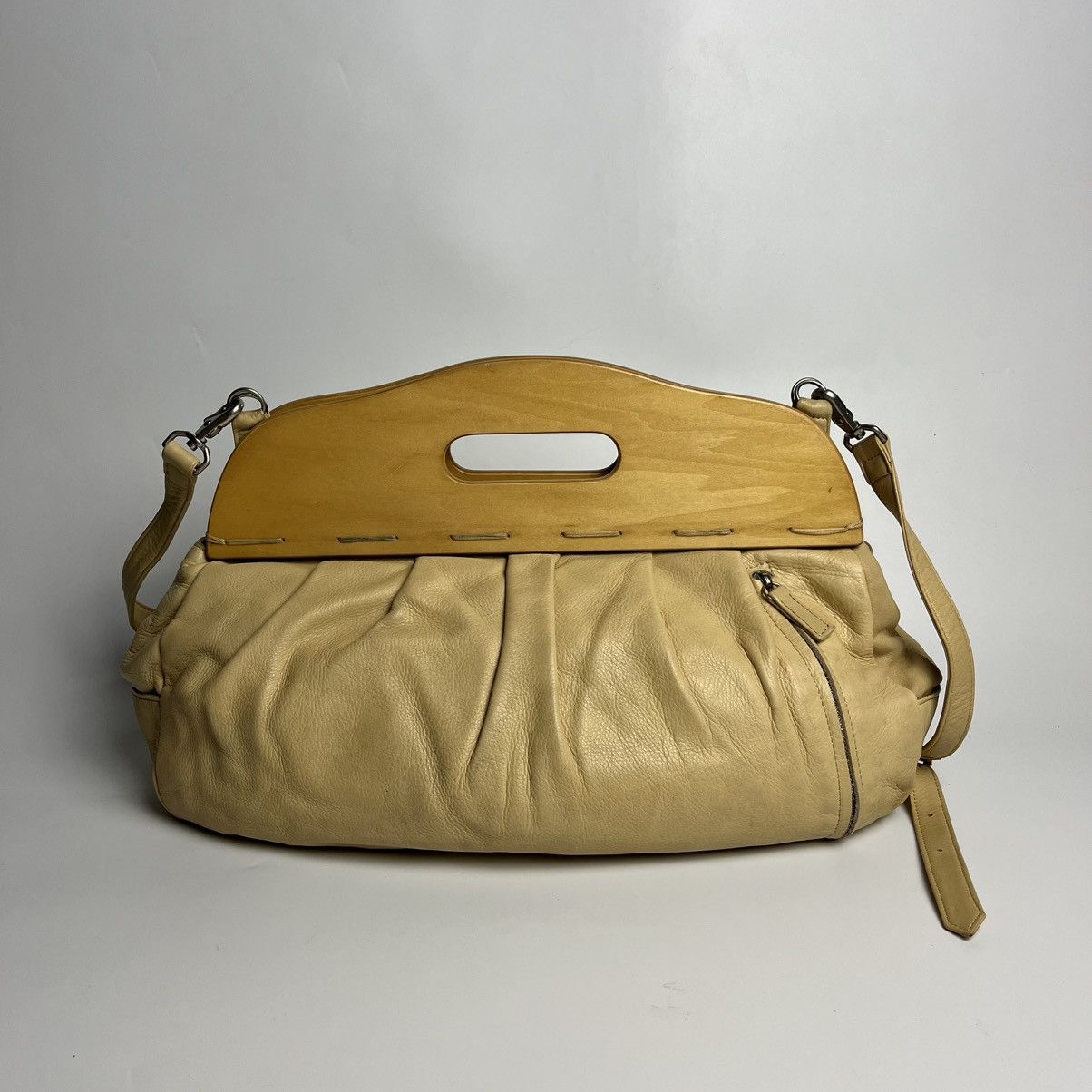Jean Paul Gaultier 2000’s Jean Paul Gaultier Dragon Engraved Wood Frame Handbag Size ONE SIZE - 10 Thumbnail