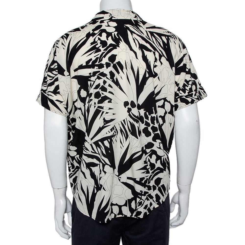 Saint Laurent Paris Saint Laurent Jungle Print Short Sleeve Shirt Size US M / EU 48-50 / 2 - 8 Thumbnail