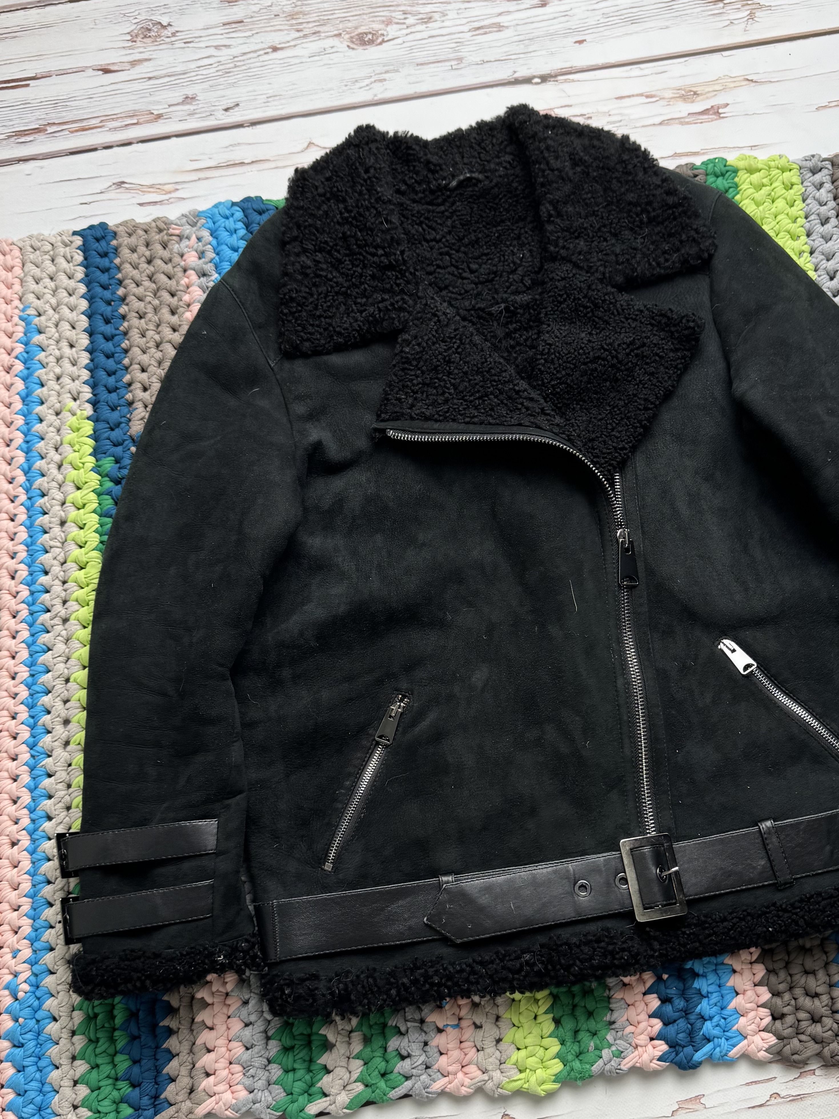 Vintage Vintage Real Sheepskin Coat With Belts (ET1)(D15) Size L / US 10 / IT 46 - 6 Thumbnail