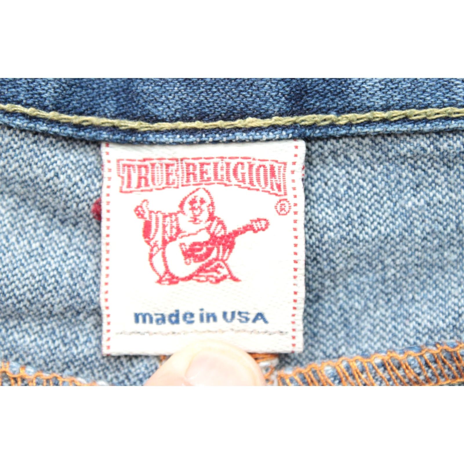 True Religion True Religion Shorts Men 38 Bermuda Denim Blue Embroidered Tiger Hunter Size US 38 / EU 54 - 6 Thumbnail