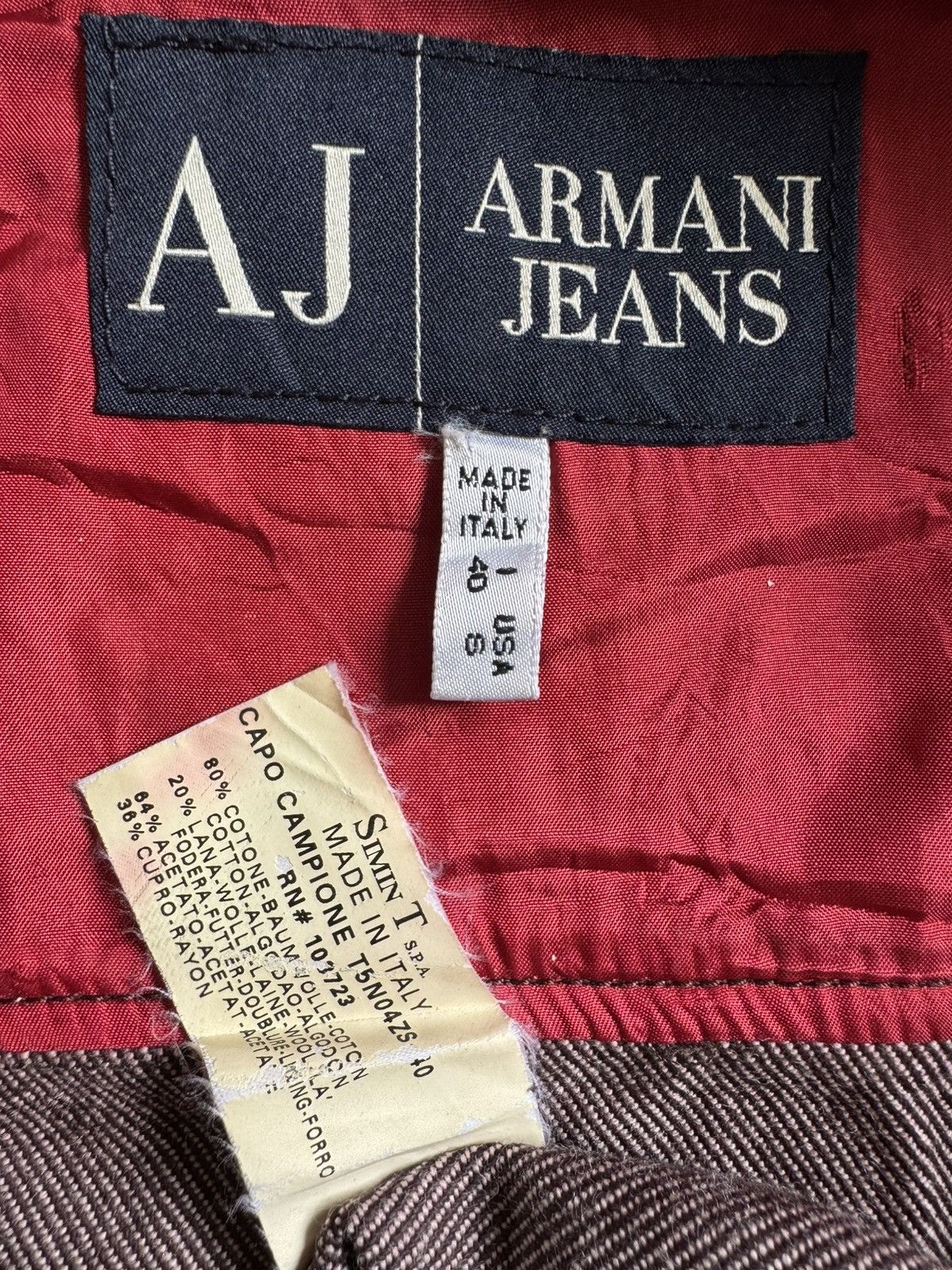 Armani VERY RARE VINTAGE JACKET GIORGIO ARMANI JEANS BIKER DISPATCH Size US S / EU 44-46 / 1 - 6 Thumbnail