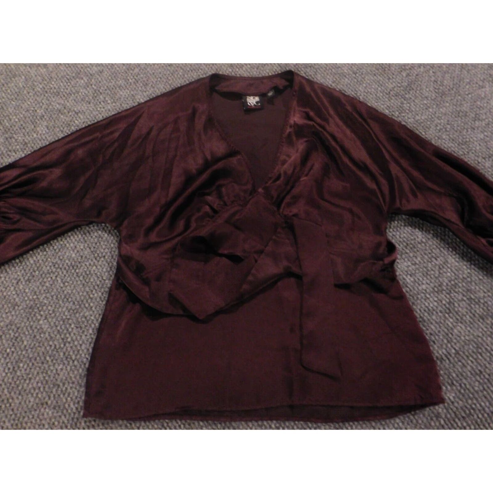 Vintage New York and Company Womens Blouse Medium purple pullover Size M / US 6-8 / IT 42-44 - 2 Thumbnail