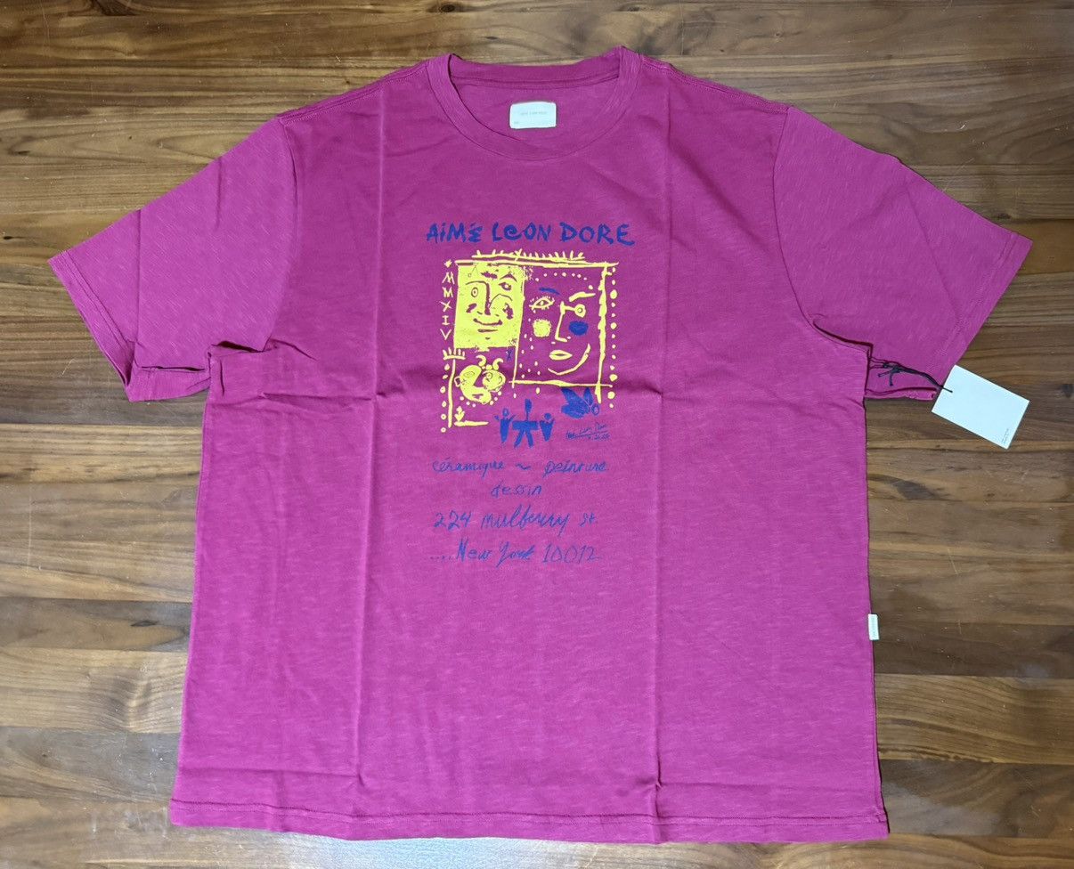 Aime Leon Dore Aime Leon Dore Gallery Cubist Tee Logo T-Shirt Beaujolais Size US XXL / EU 58 / 5 - 2 Thumbnail