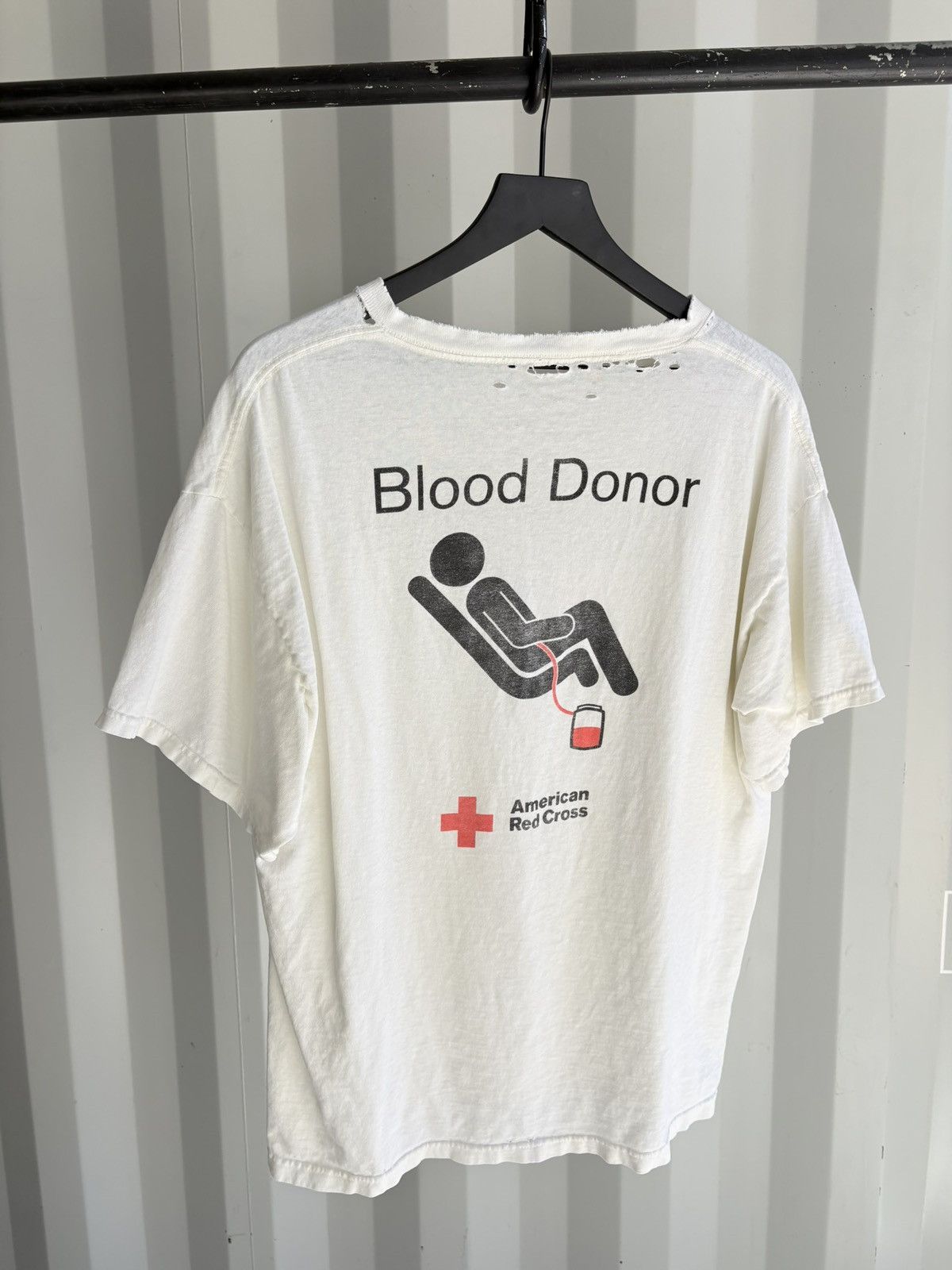 Vintage Blood Donor Shirt Faded Thrashed Grunge Band Thrash