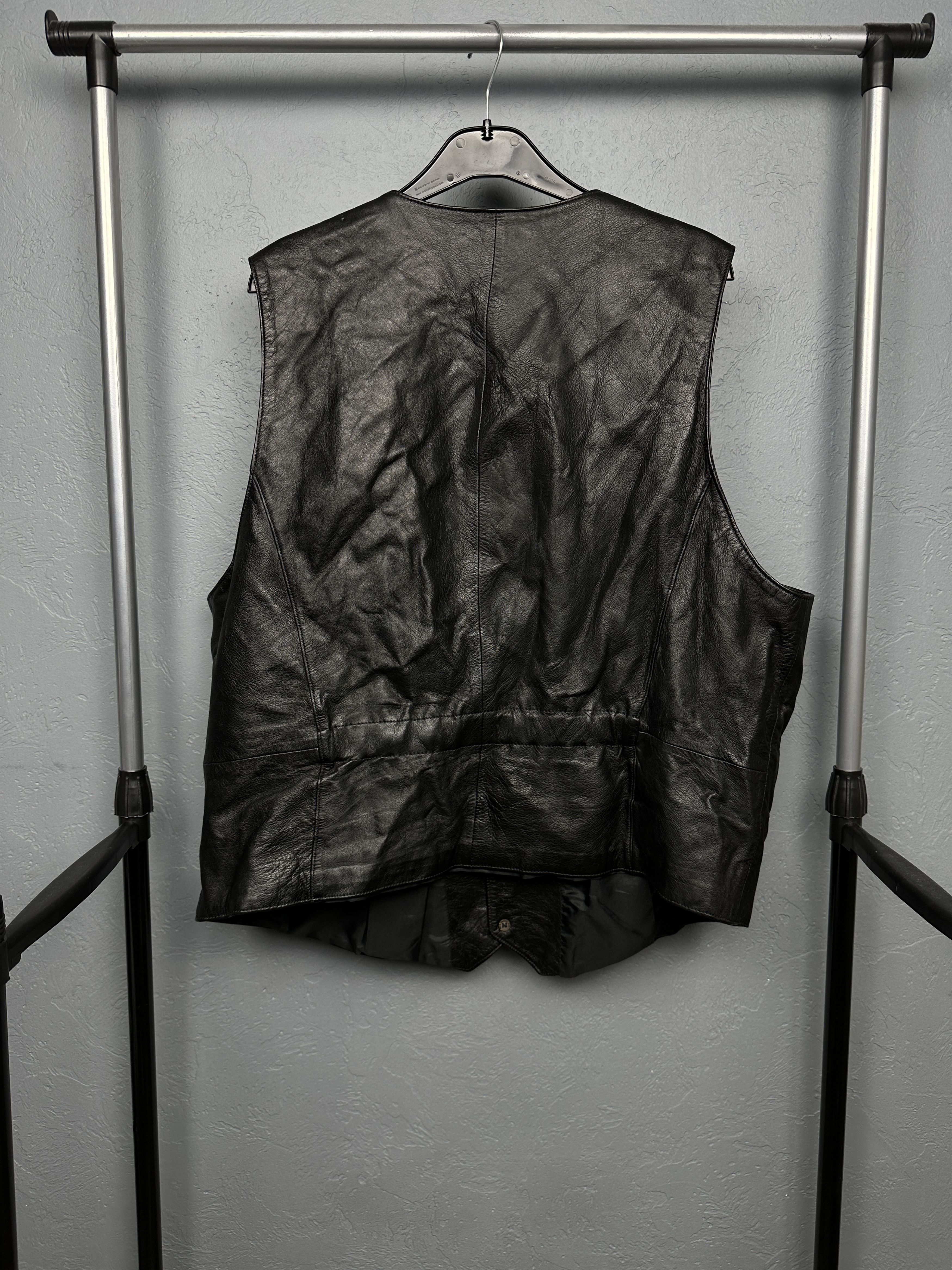 Vintage Vintage Leather Biker Vest Size US XL / EU 56 / 4 - 5 Thumbnail