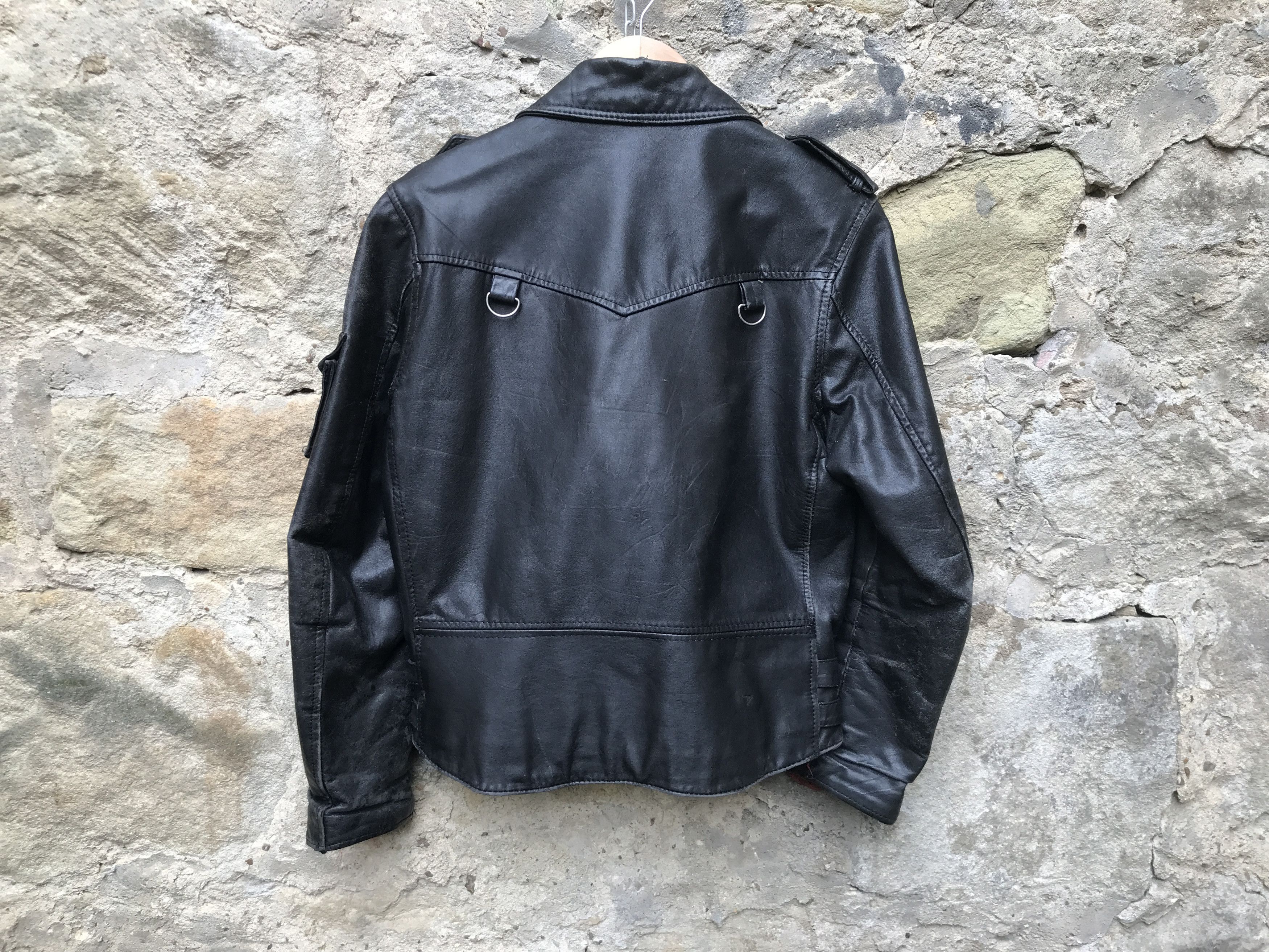 Vintage Rare 80s CAMPRI MANX Leather Biker Jacket PUNK HARDCORE Size US M / EU 48-50 / 2 - 12 Thumbnail