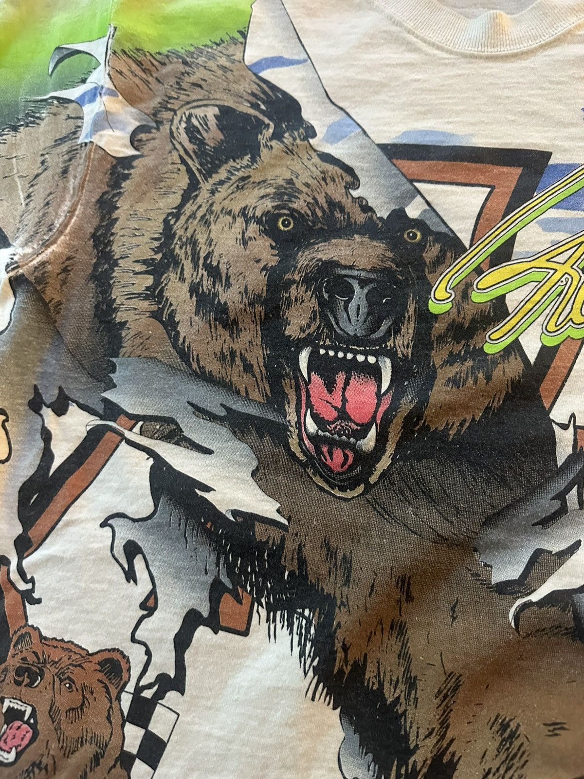 NASCAR Ricky Craven 1996 single stitch kodiak racing AOP bear tee Size US M / EU 48-50 / 2 - 3 Thumbnail