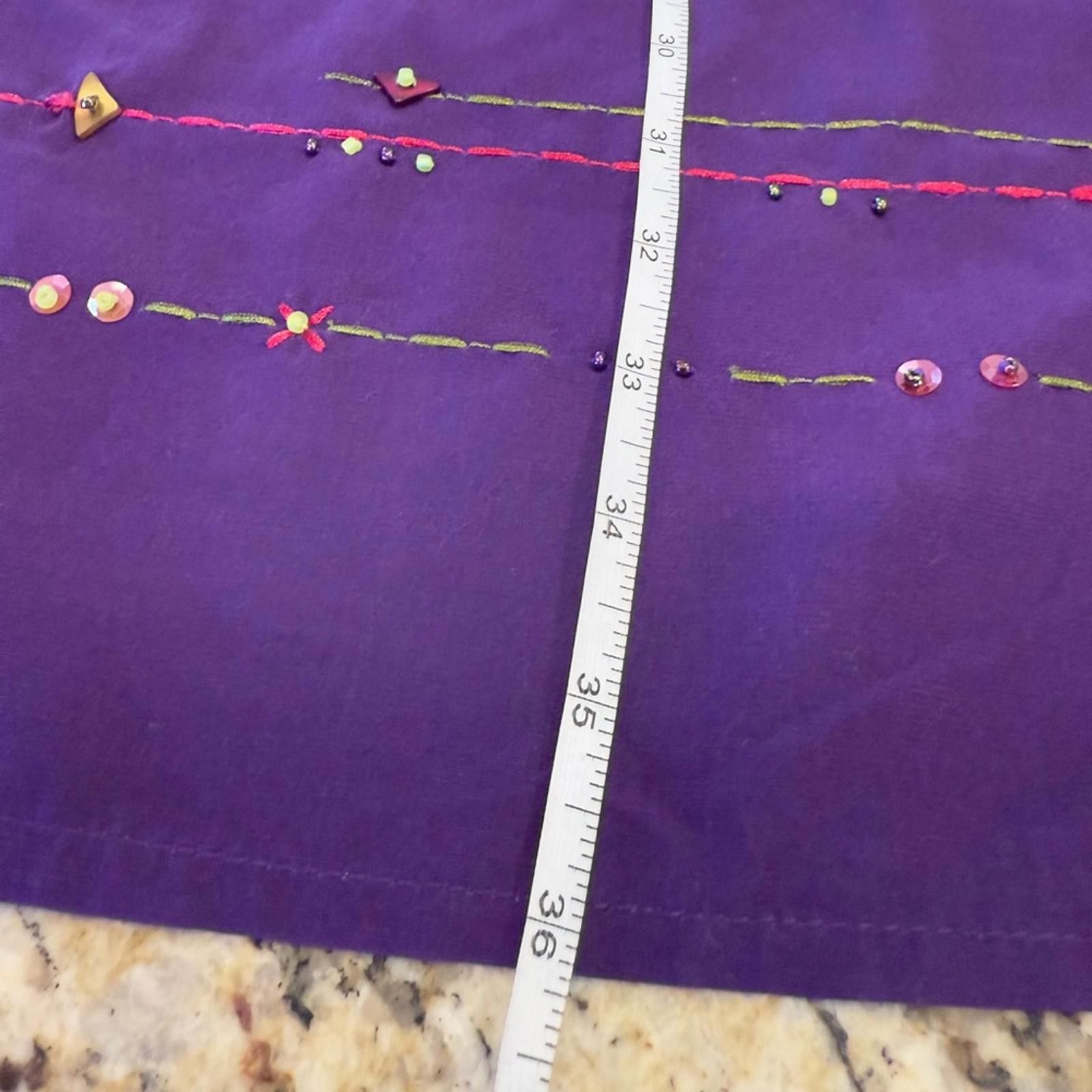 Other Koret vintage purple midi skirt embellishments SZ M Size 32" / US 10 / IT 46 - 11 Thumbnail