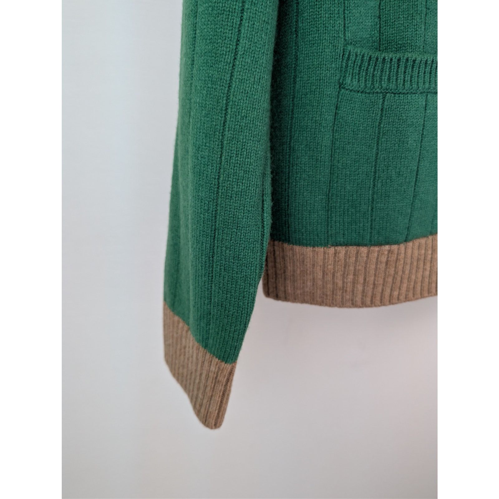 Gucci o1rshd1 Wool Long Sleeve Cardigan Sweater in Yard/Multicolor Size US L / EU 52-54 / 3 - 4 Thumbnail