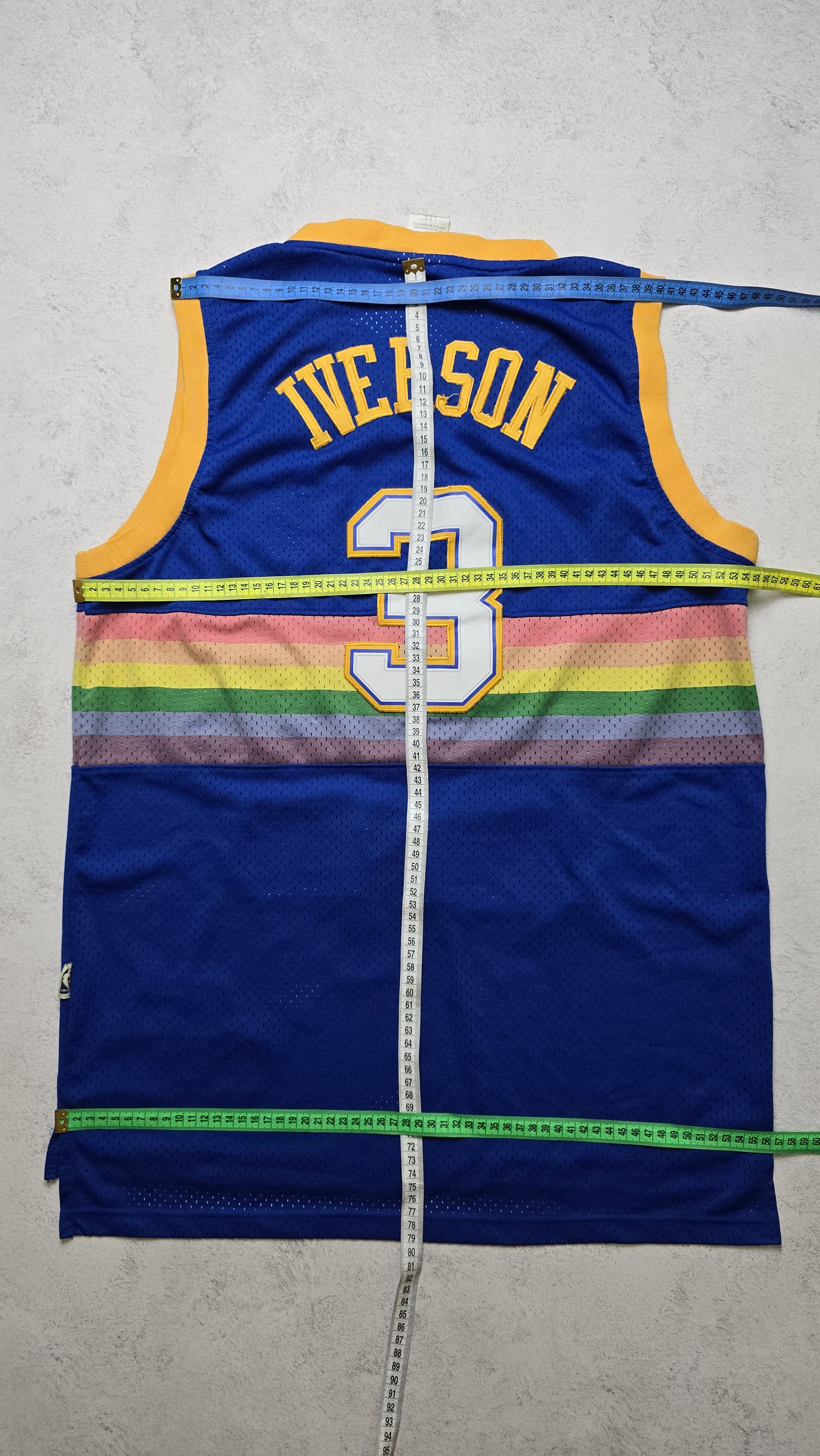 Adidas Denver Nuggets Iverson #3 Hardwood Classics Sewn Jersey Size US M / EU 48-50 / 2 - 3 Thumbnail