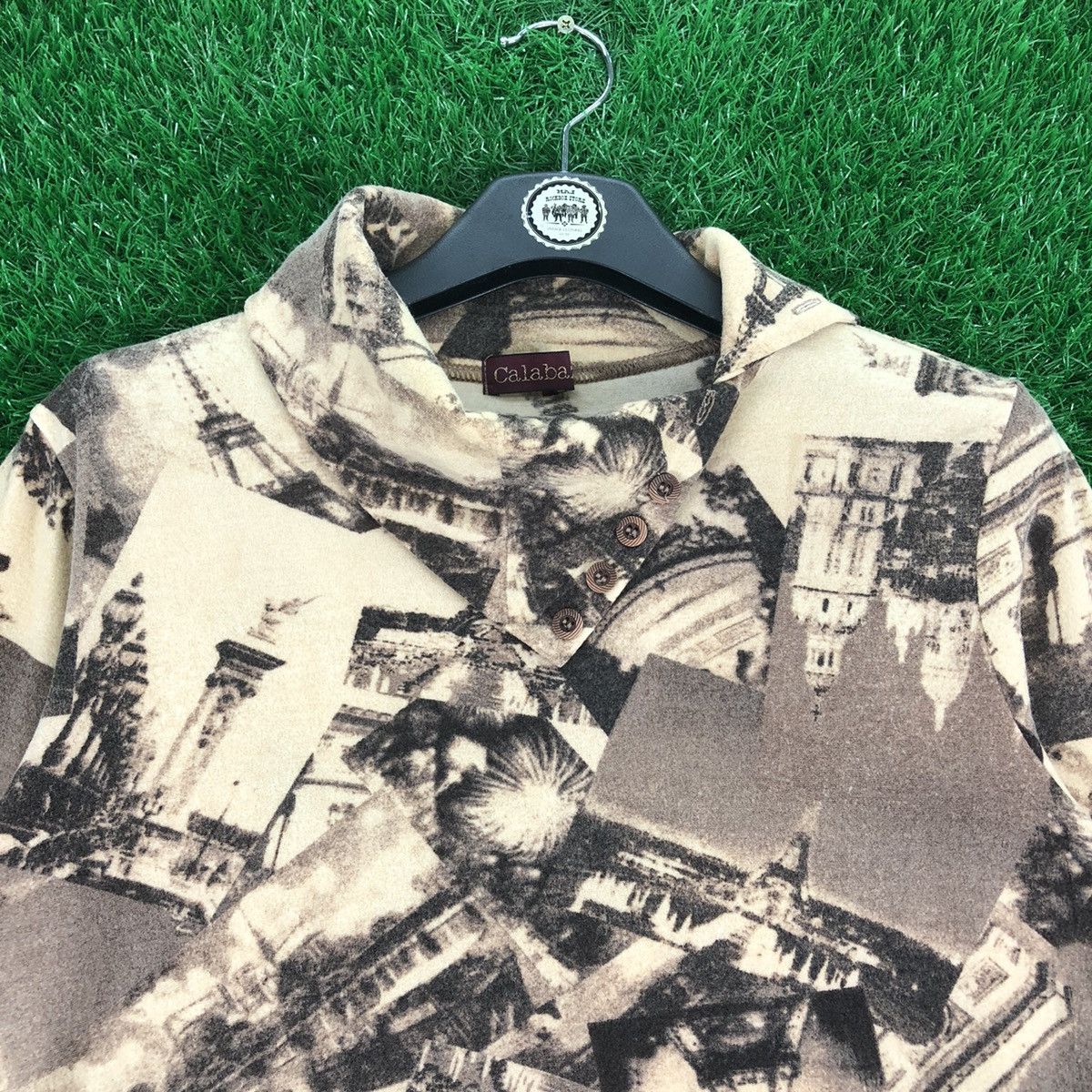 Japanese Brand × Vintage Vintage 90's Paris City Fullprint Ladies Tee Turtle Net Size XS / US 0-2 / IT 36-38 - 7 Thumbnail