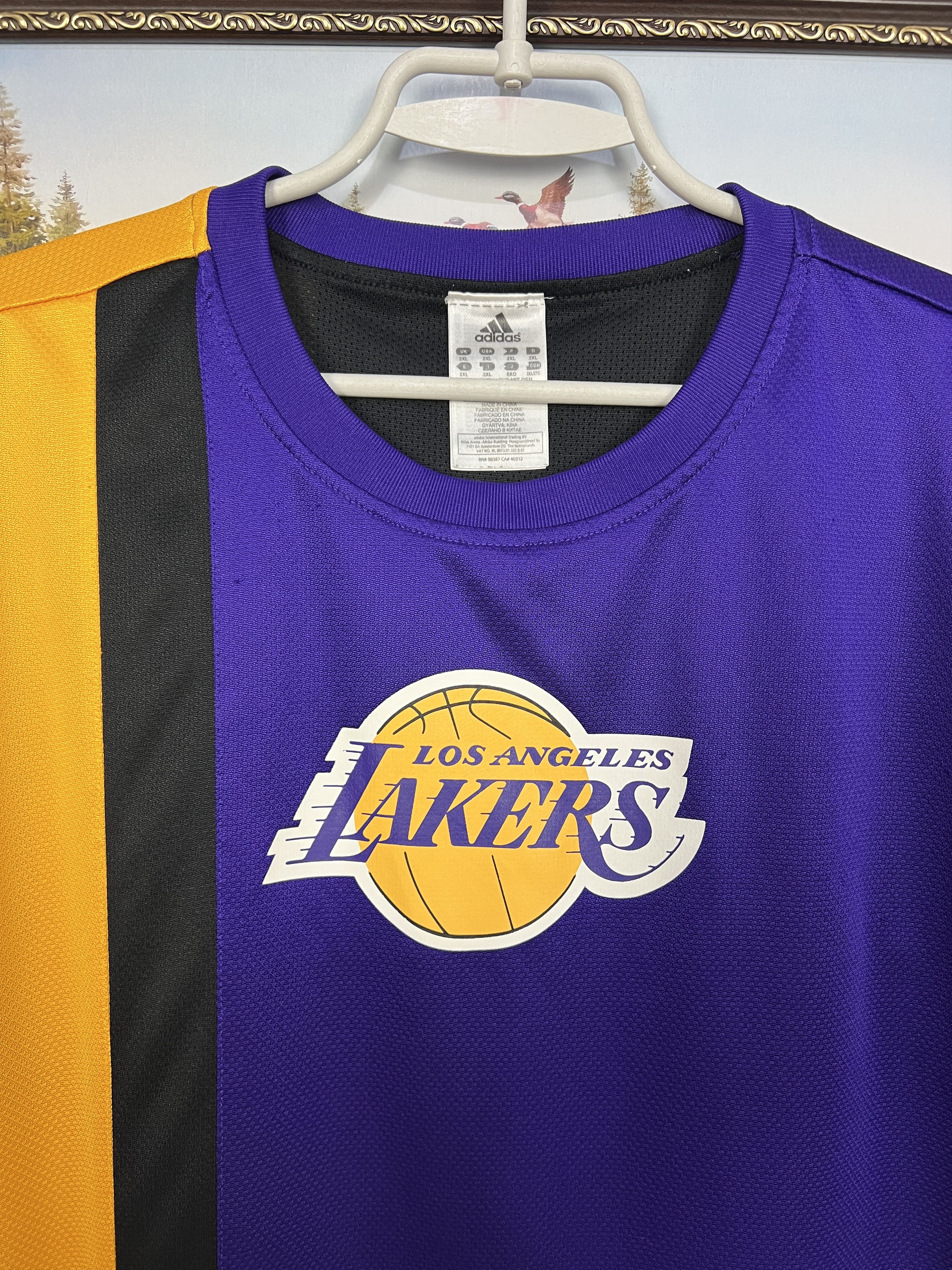 Adidas Vintage Adidas Warm Up Los Angeles Lakers Bryant Jersey Size US XXL / EU 58 / 5 - 3 Thumbnail